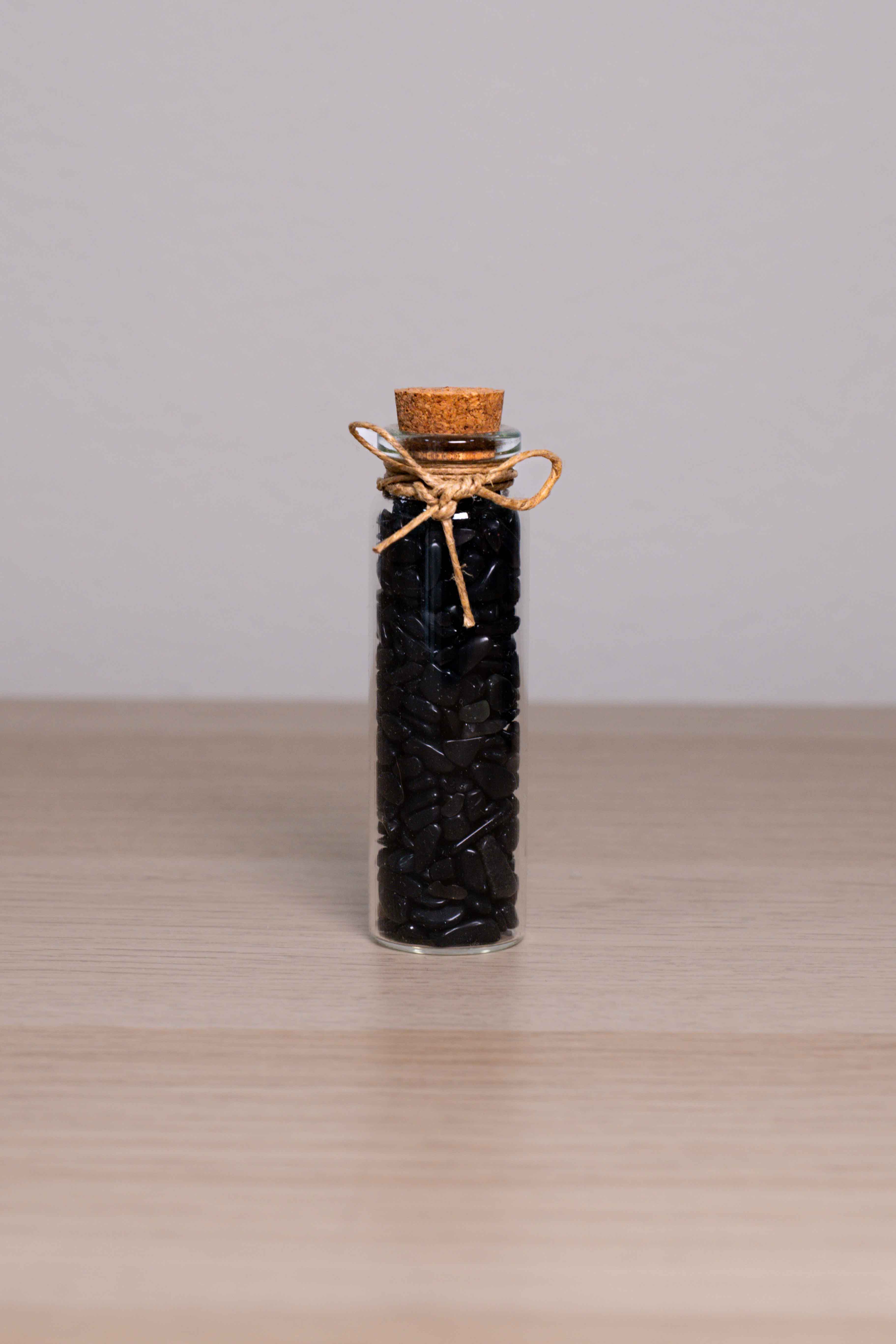 Botes de minerales - Amatista, Obsidiana, Ojo de Tigre y Cuarzo Transparente