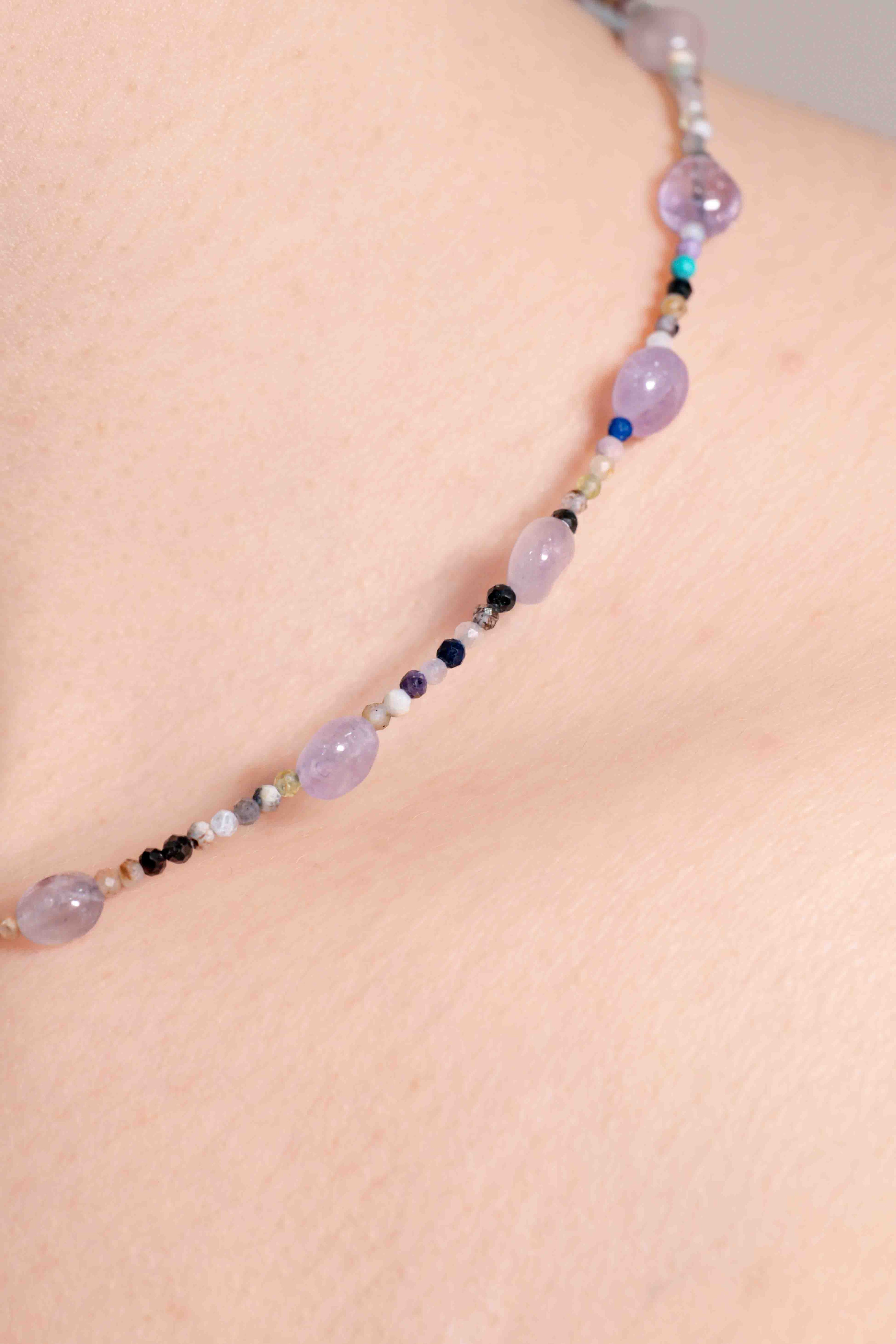 Collar de Amatista hecho a mano - Modelo A