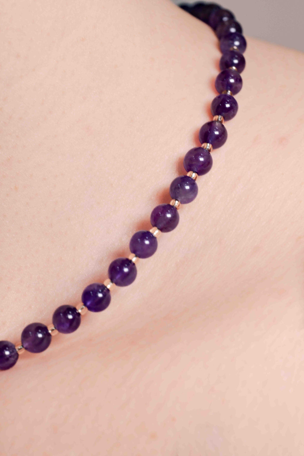 Collar de Amatista hecho a mano - Modelo B