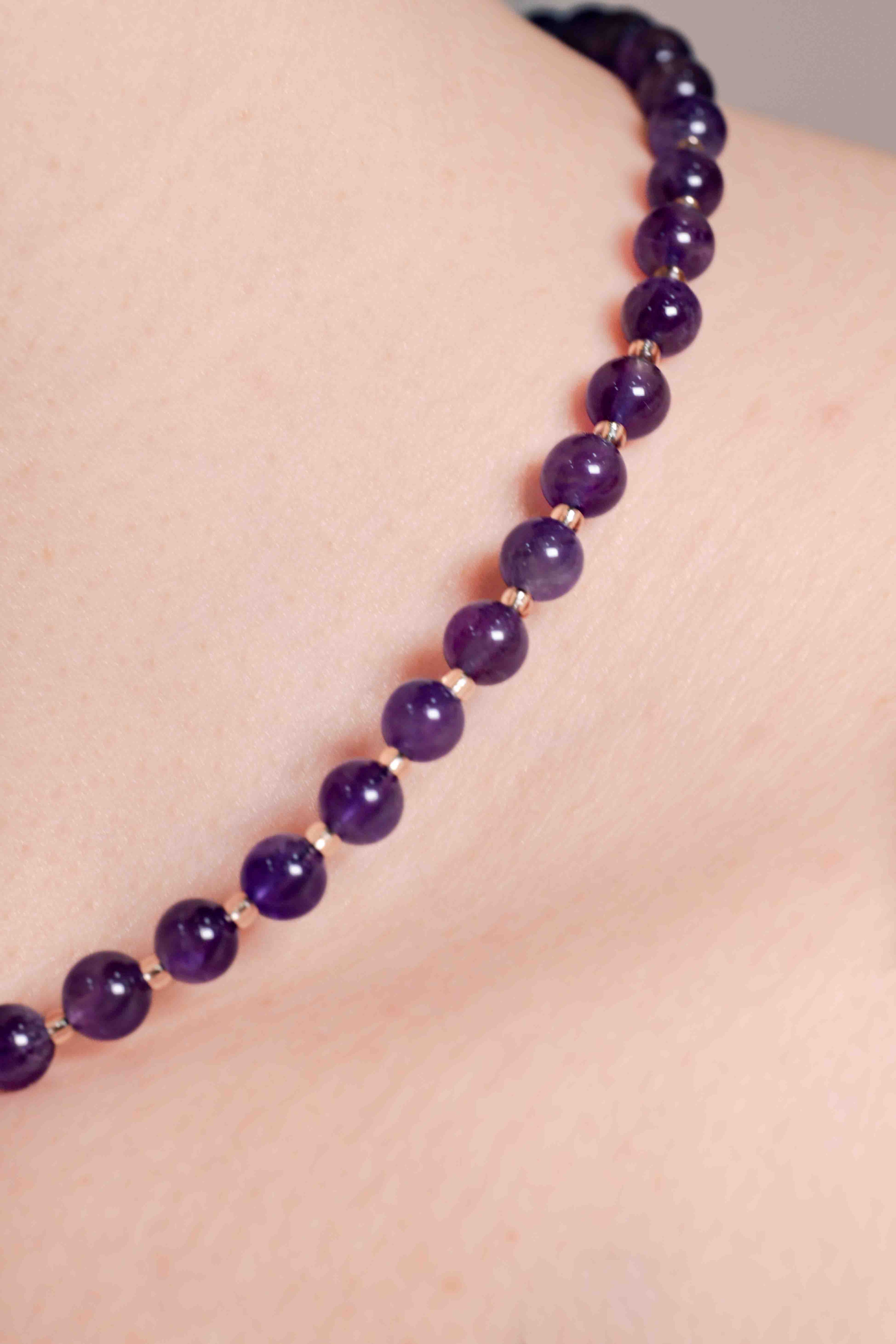 Collar de Amatista hecho a mano - Modelo B