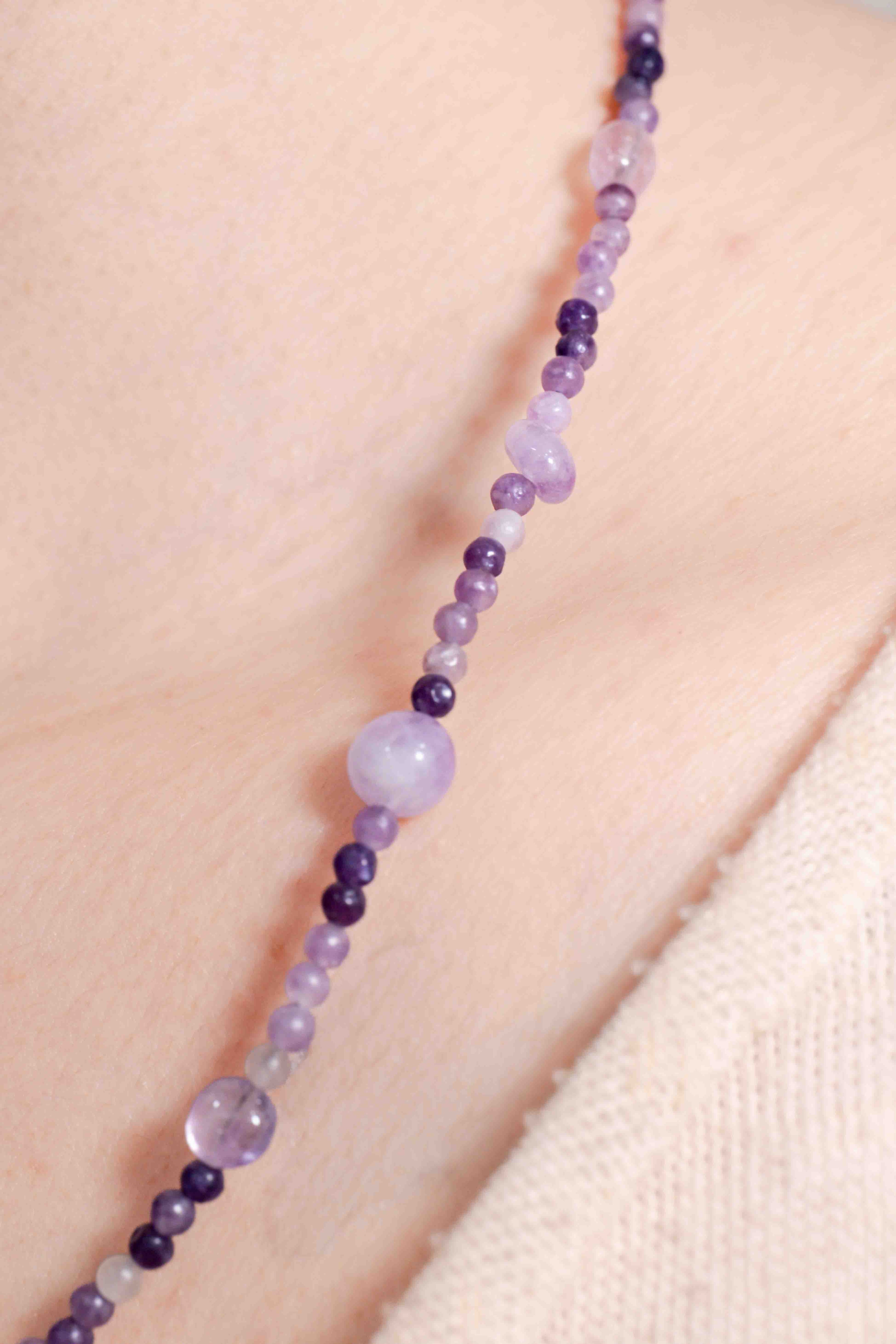 Collar de Amatista hecho a mano - Modelo C