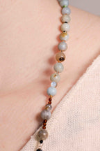 Collar de Amazonita con Medalla de San Benito hecho a mano