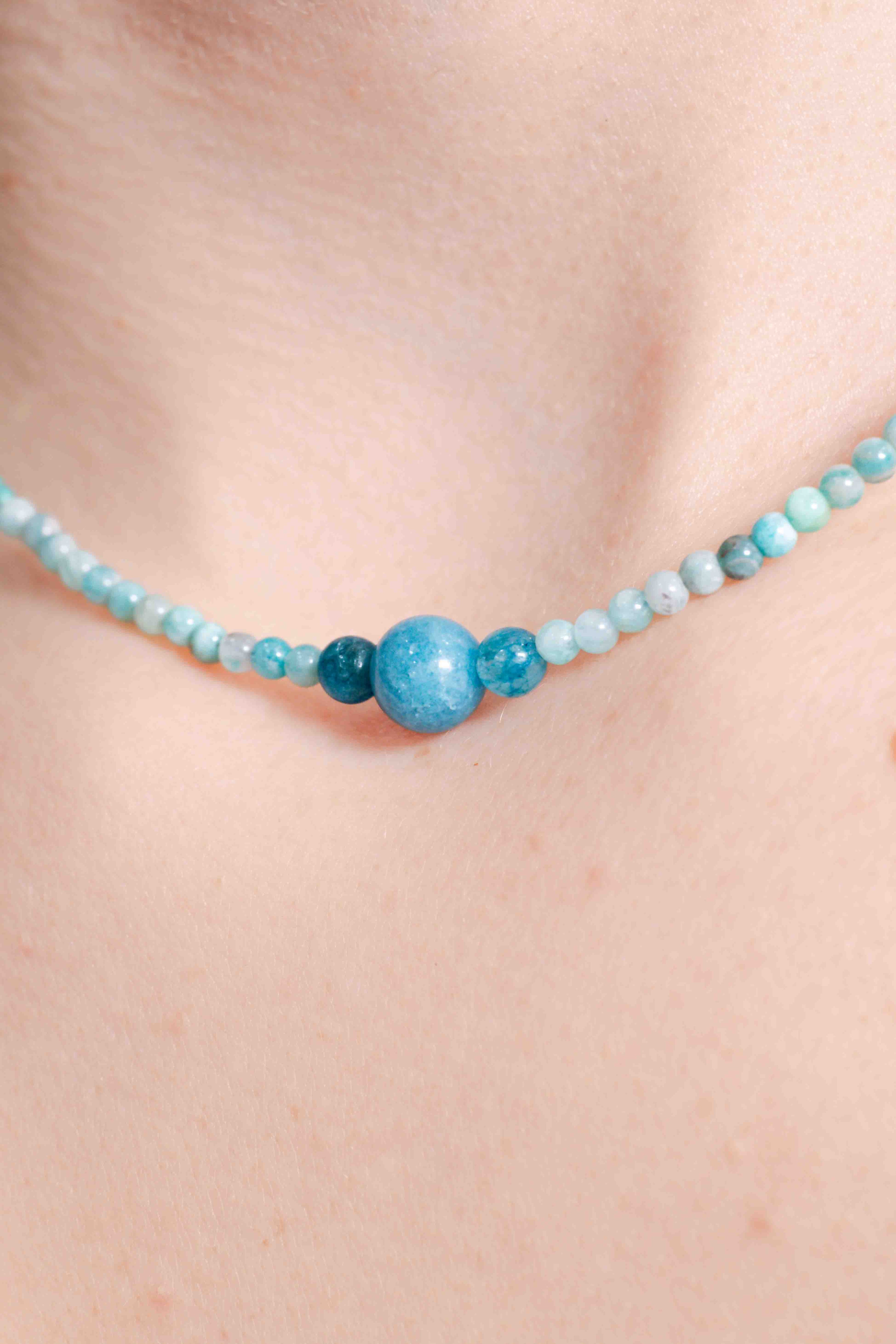 Collar de Amazonita y Ágata hecho a mano