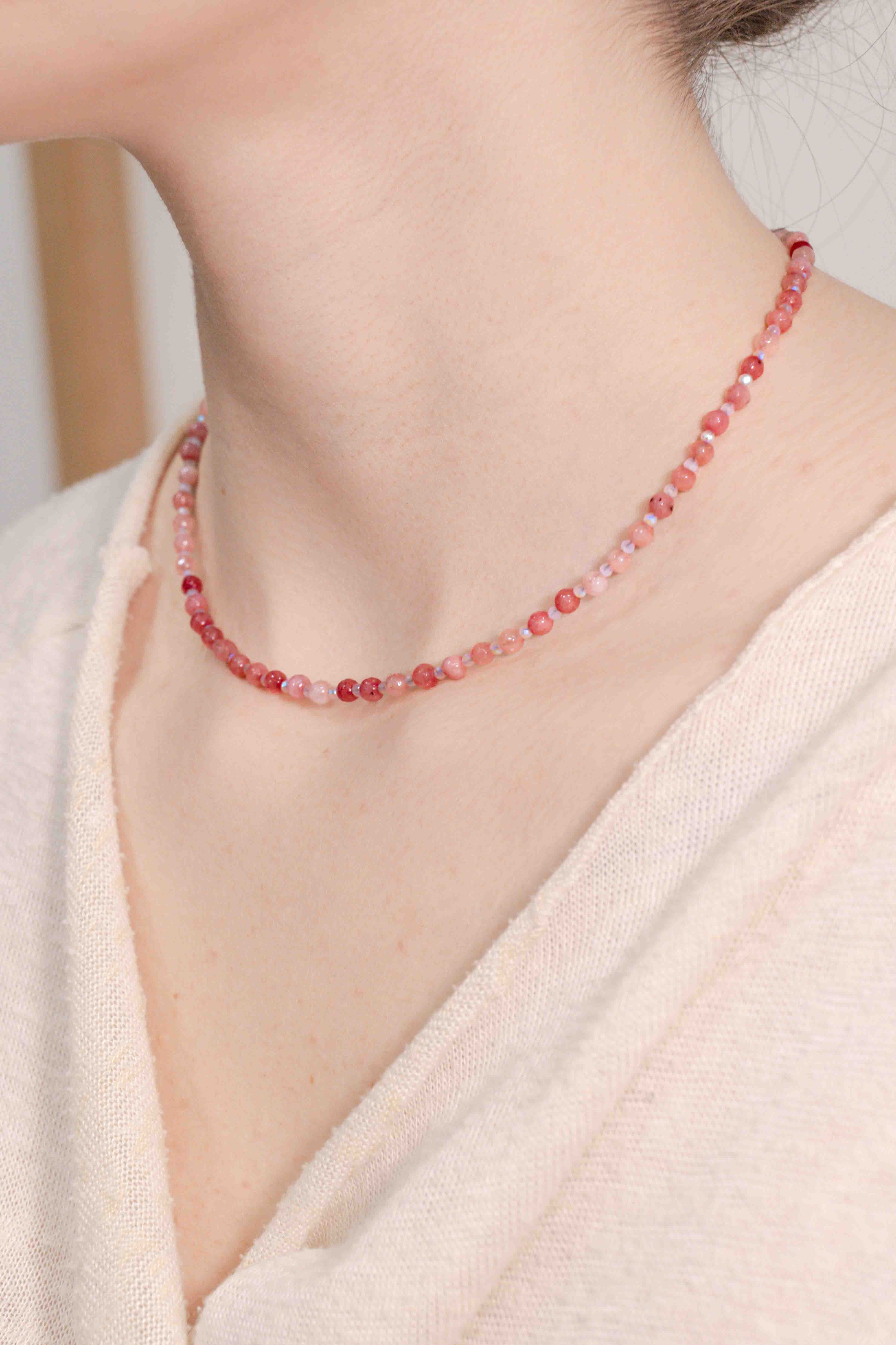 Collar de Rodocrosita hecho a mano - Modelo A