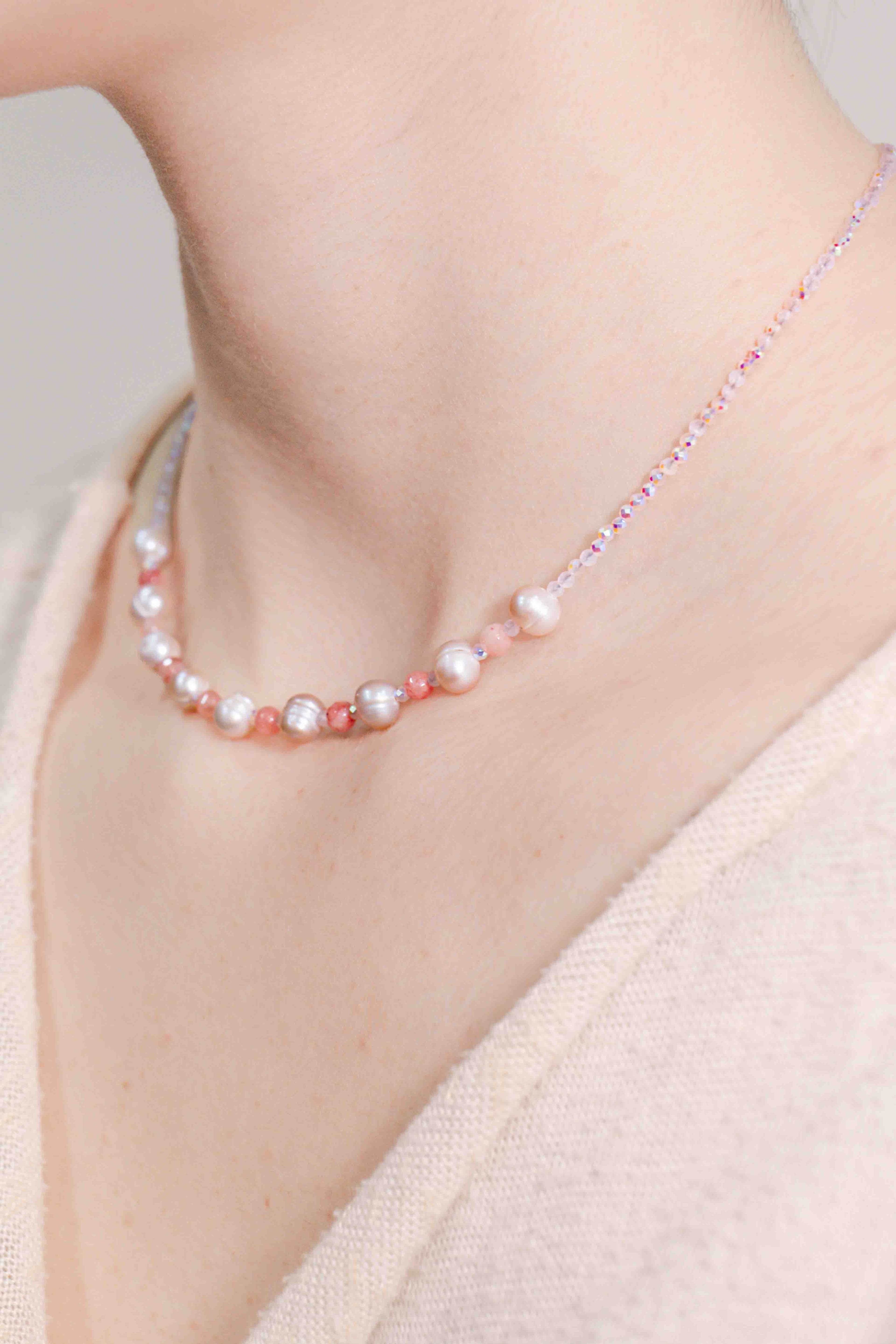 Collar de Rodocrosita hecho a mano - Modelo B