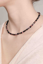 Collar de Rodonita hecho a mano