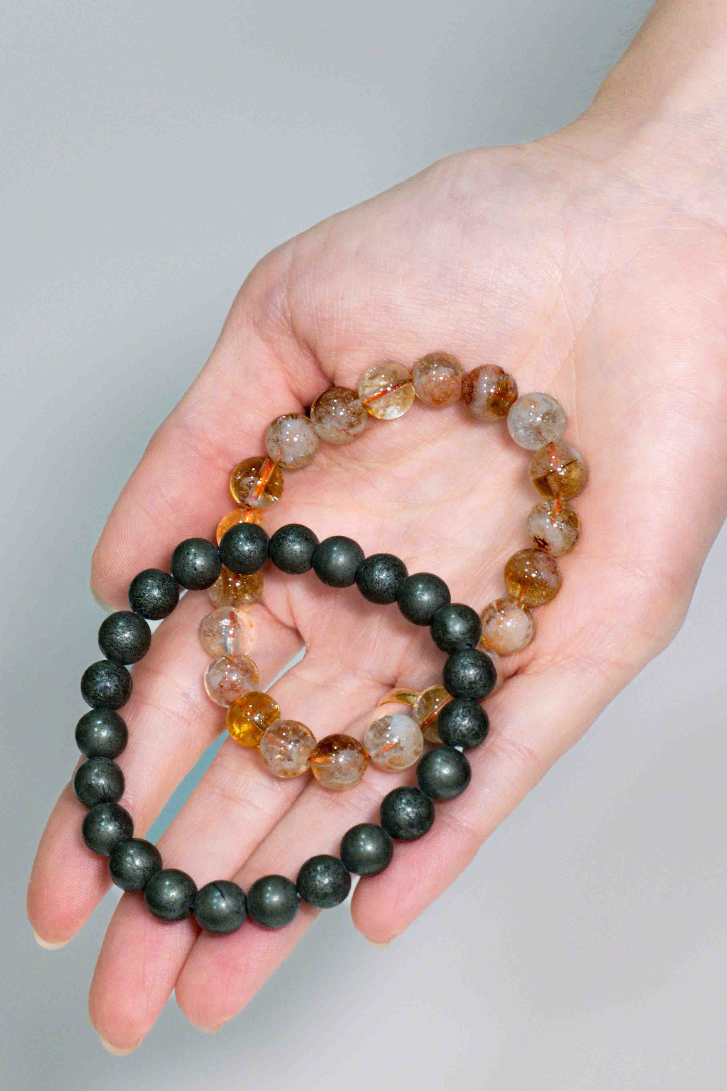 Pack de Pulseras para Abundancia y Éxito - Pirita y Citrino (8mm)