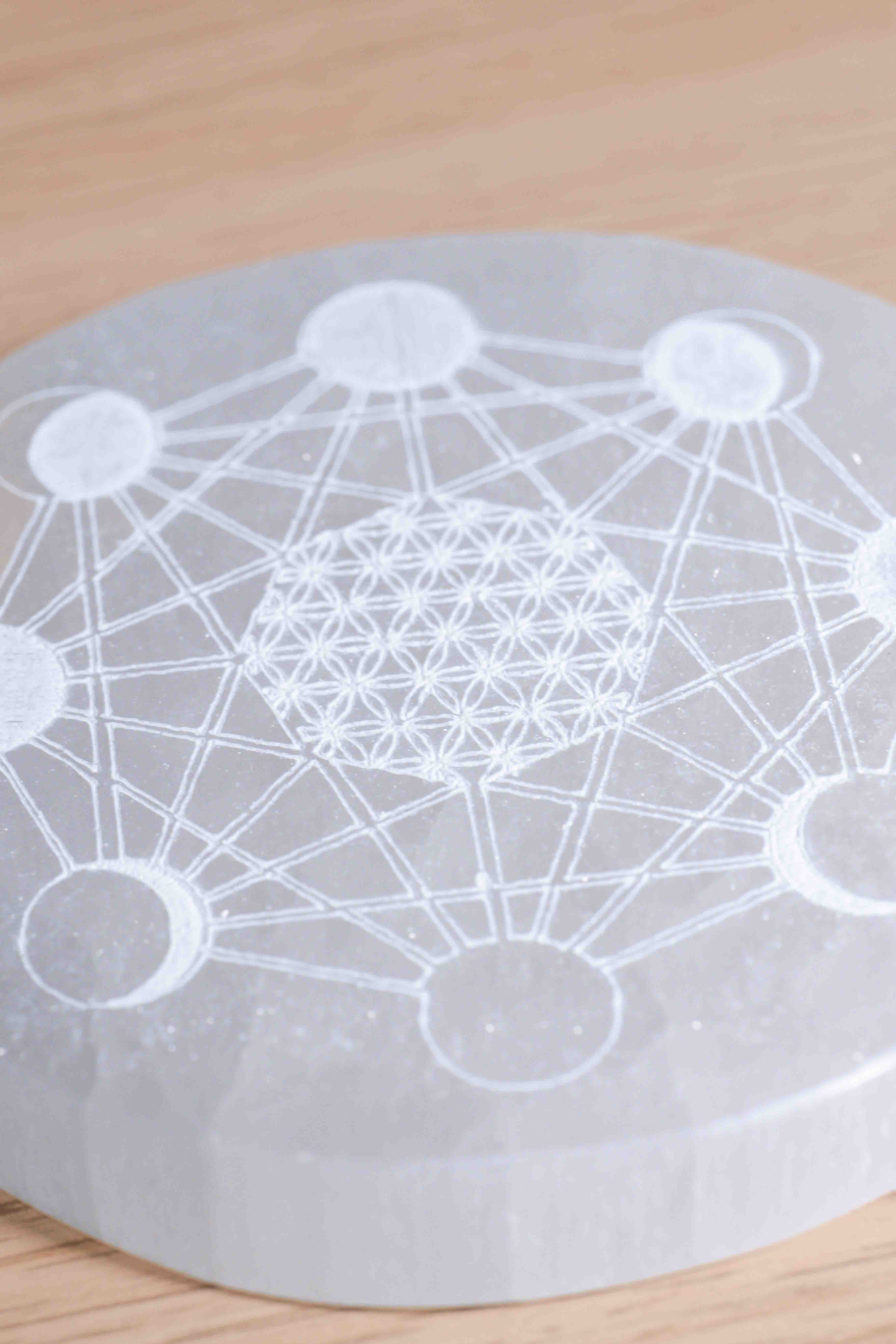 Placa de Selenita con Fases Lunares