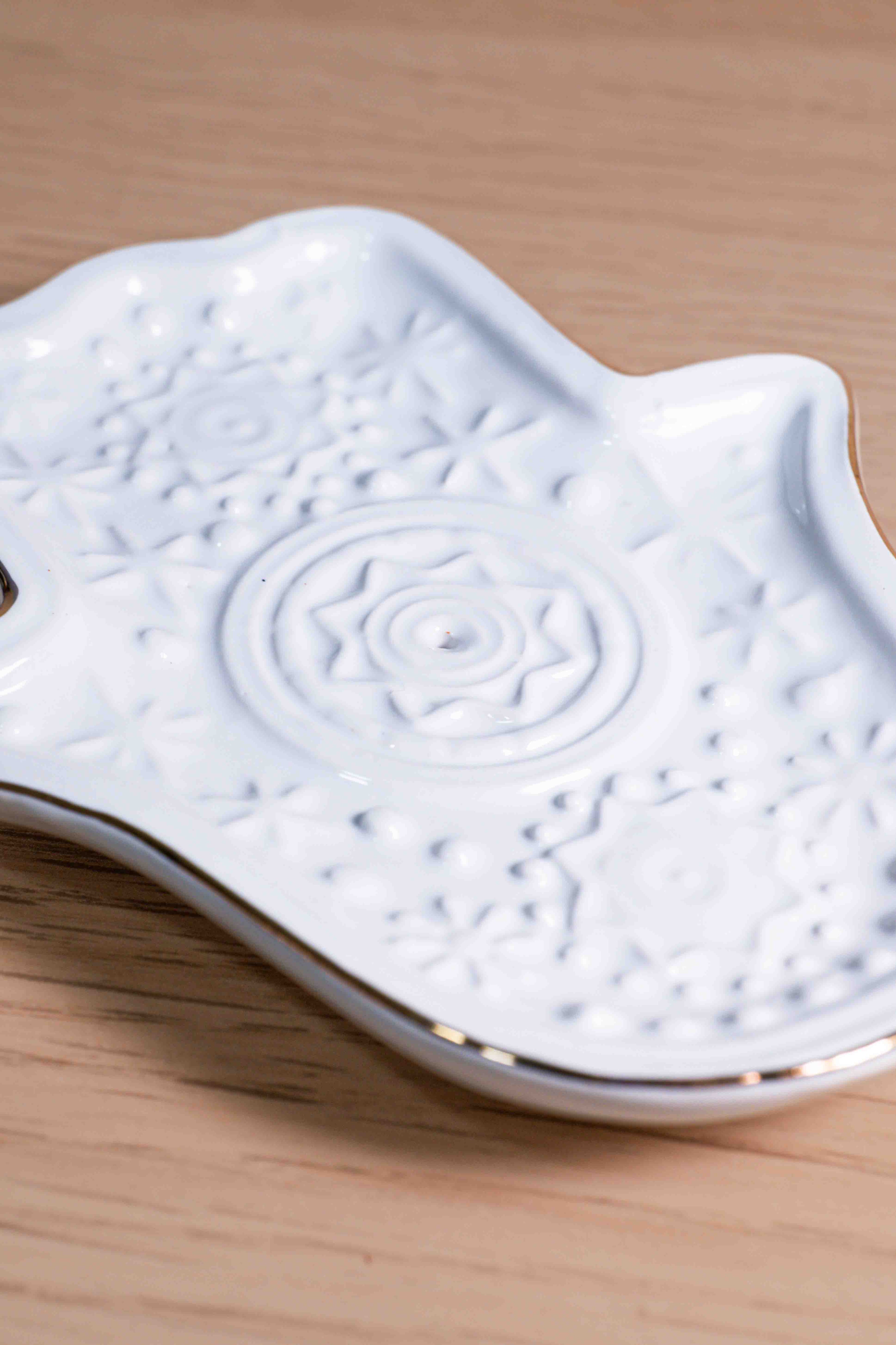 Portaincienso Hamsa - Blanco