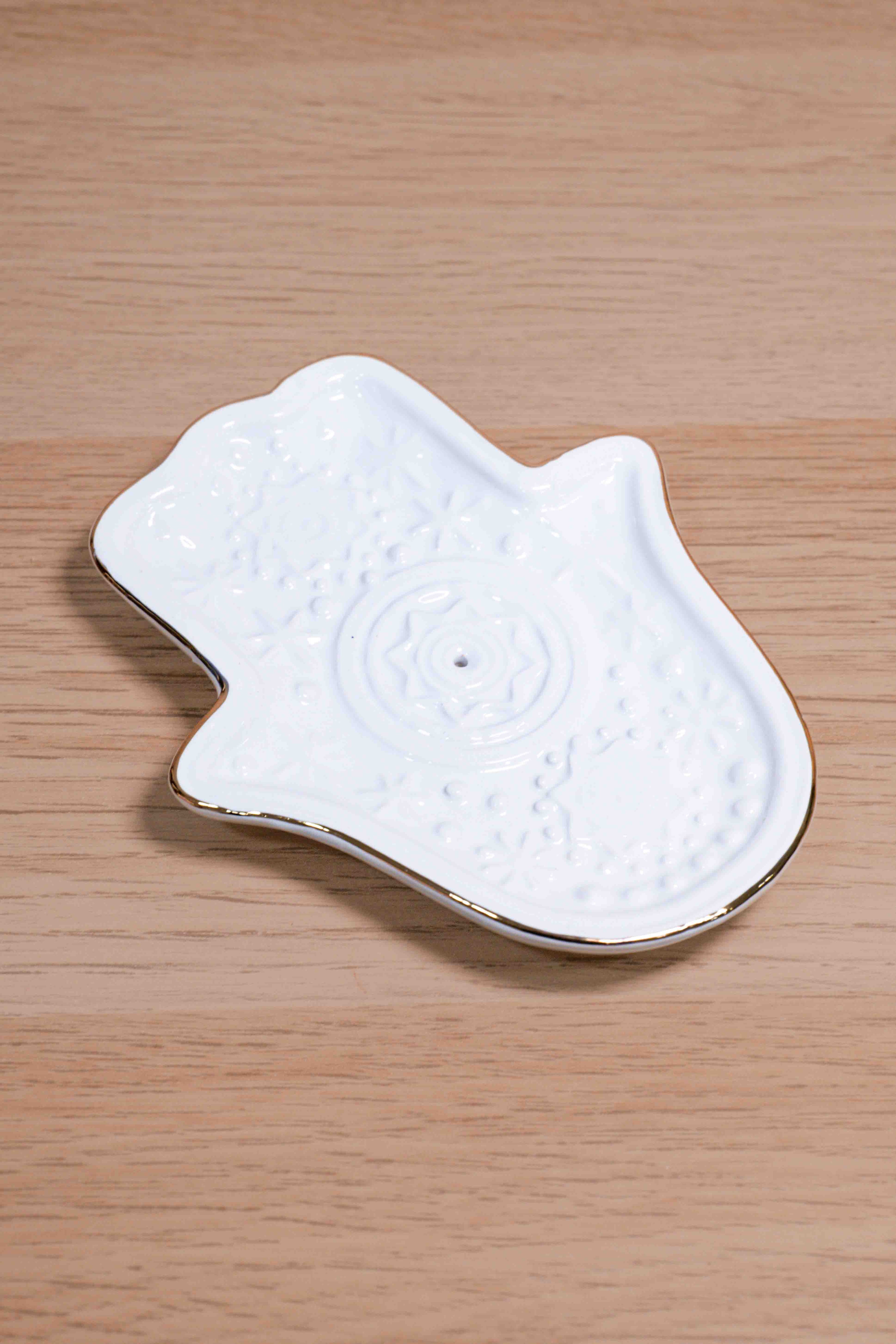 Portaincienso Hamsa - Blanco