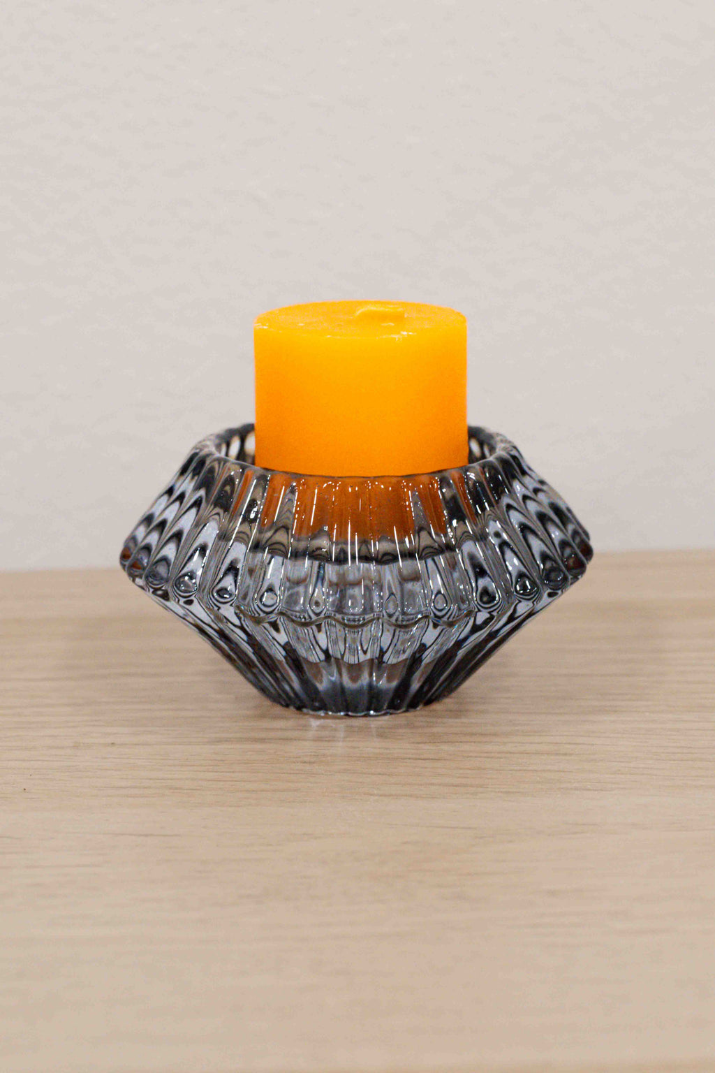 Portavelas reversible – Cristal gris