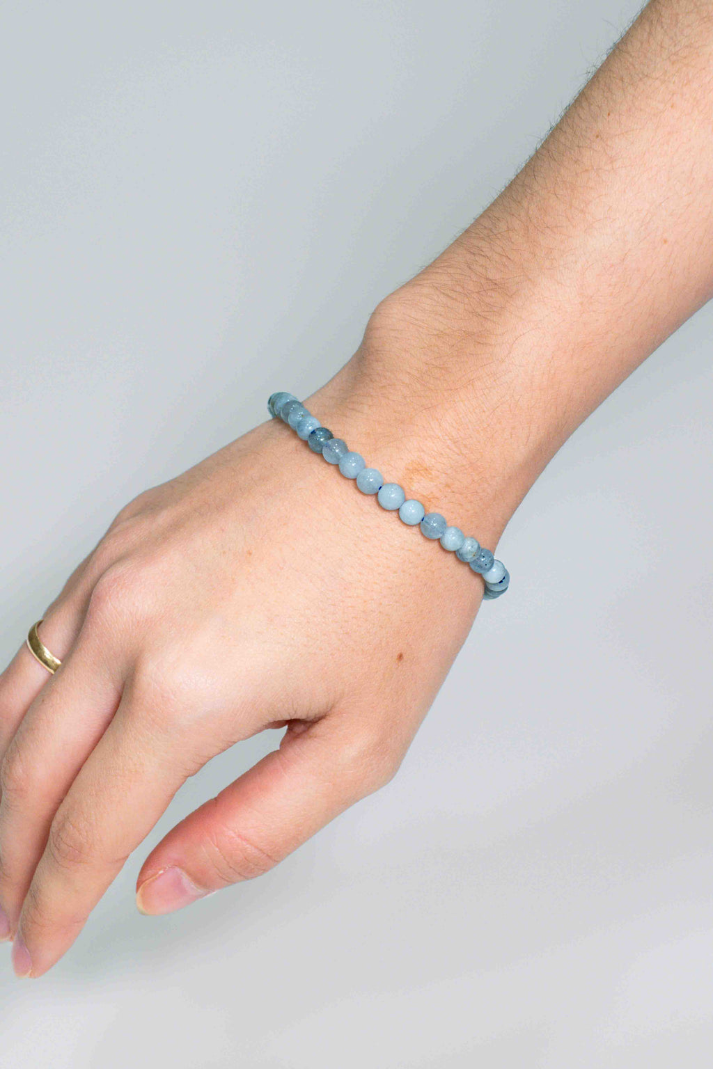 Pulsera Aguamarina 6mm
