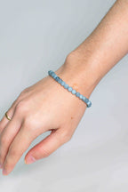 Pulsera Aguamarina 6mm