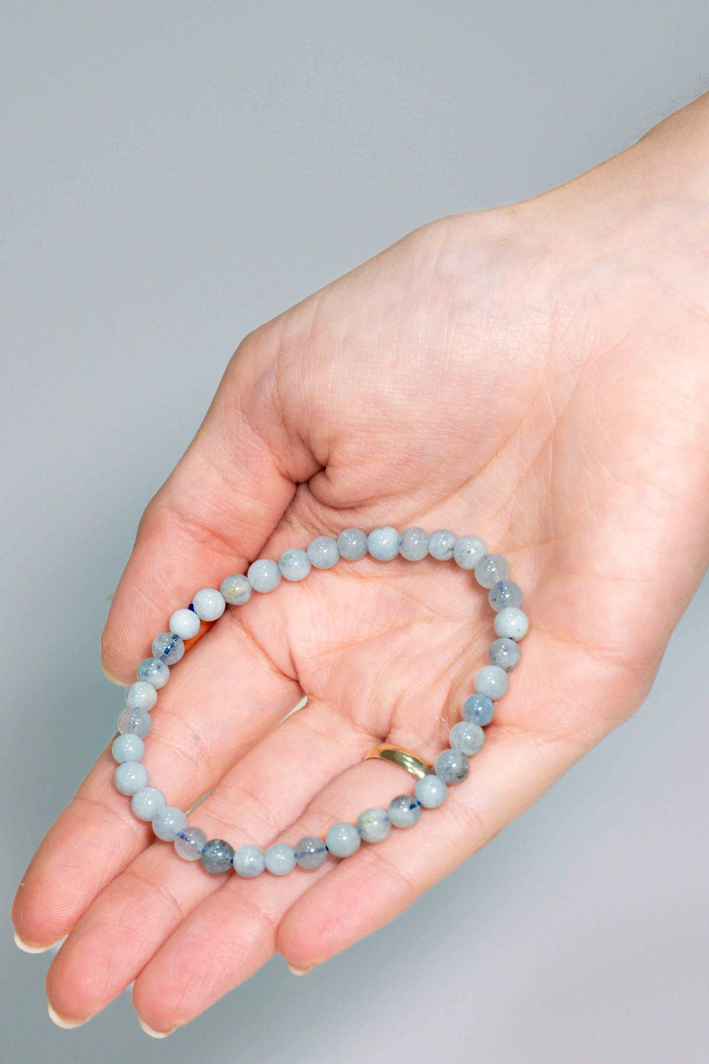 Pulsera Aguamarina 6mm