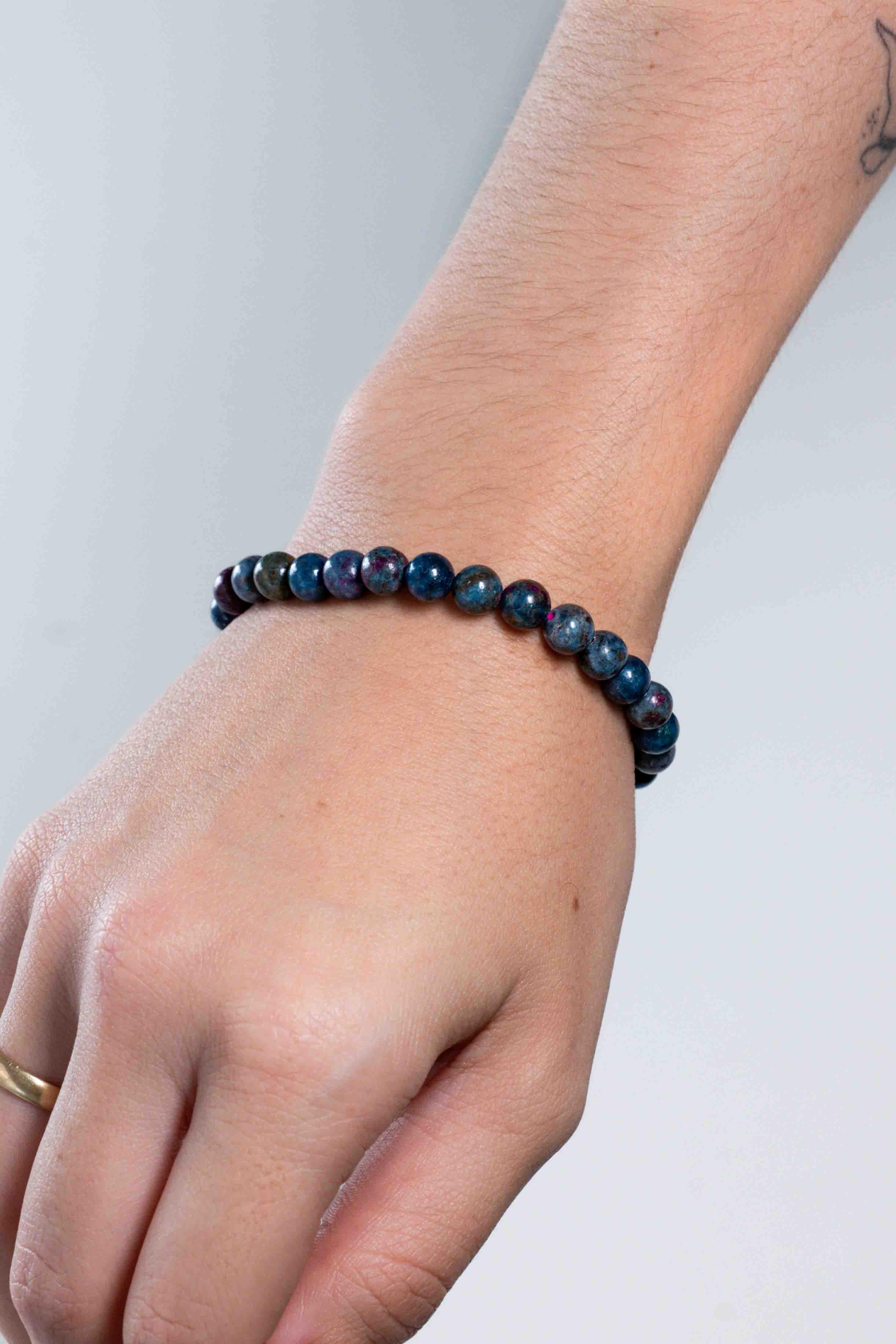 Pulsera Apatito Azul 6mm
