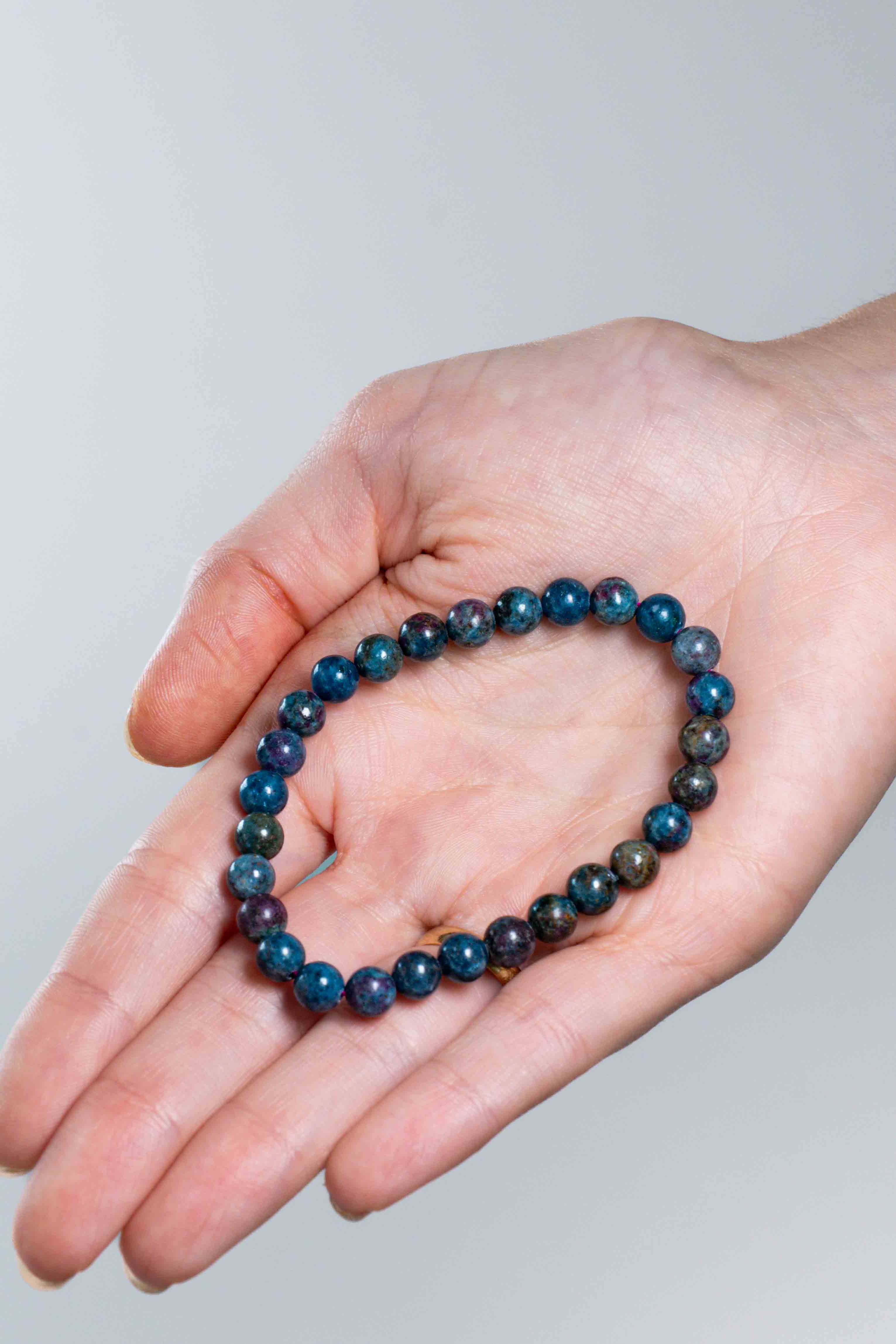 Pulsera Apatito Azul 6mm