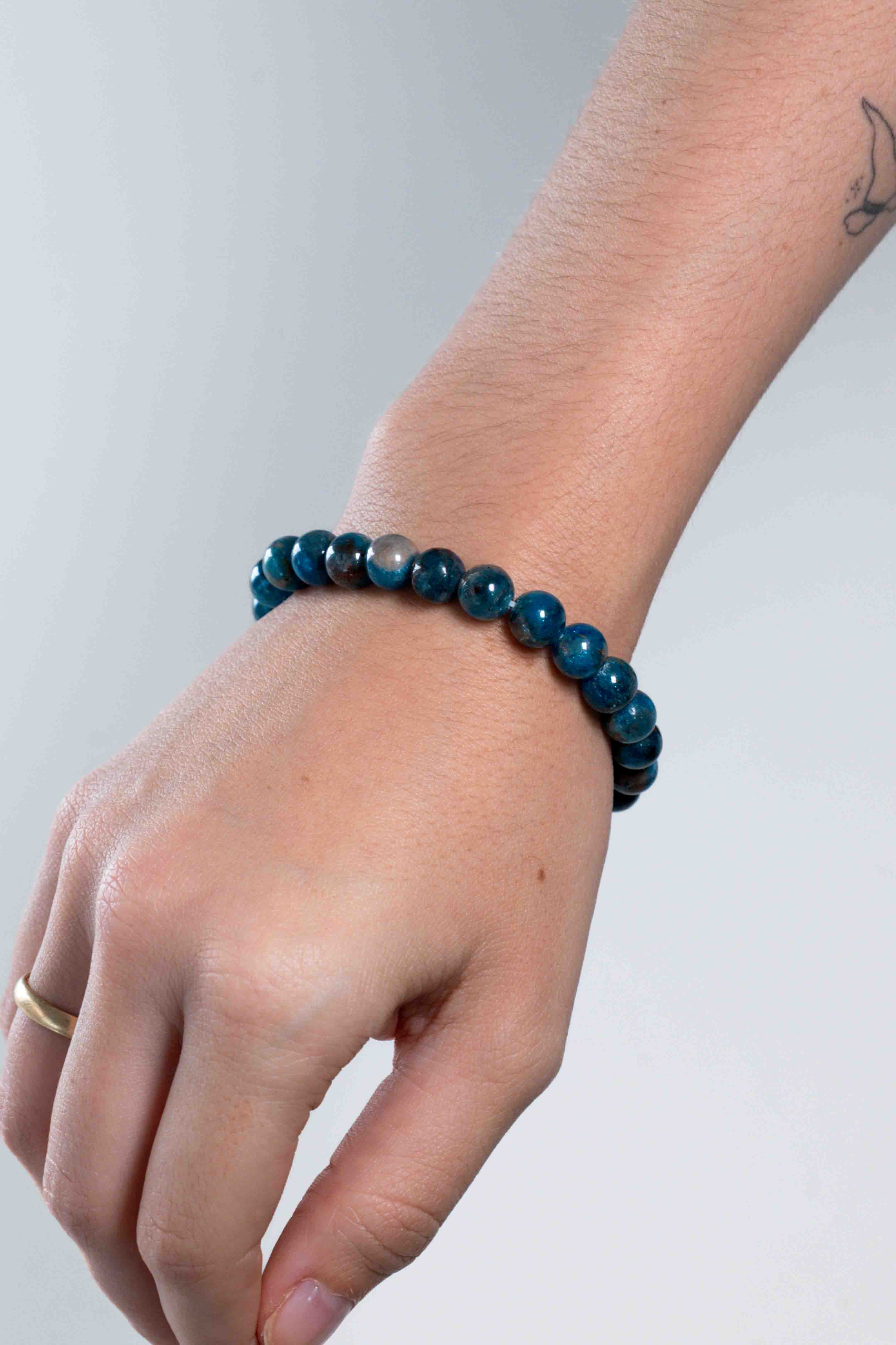 Pulsera Apatito Azul 8mm
