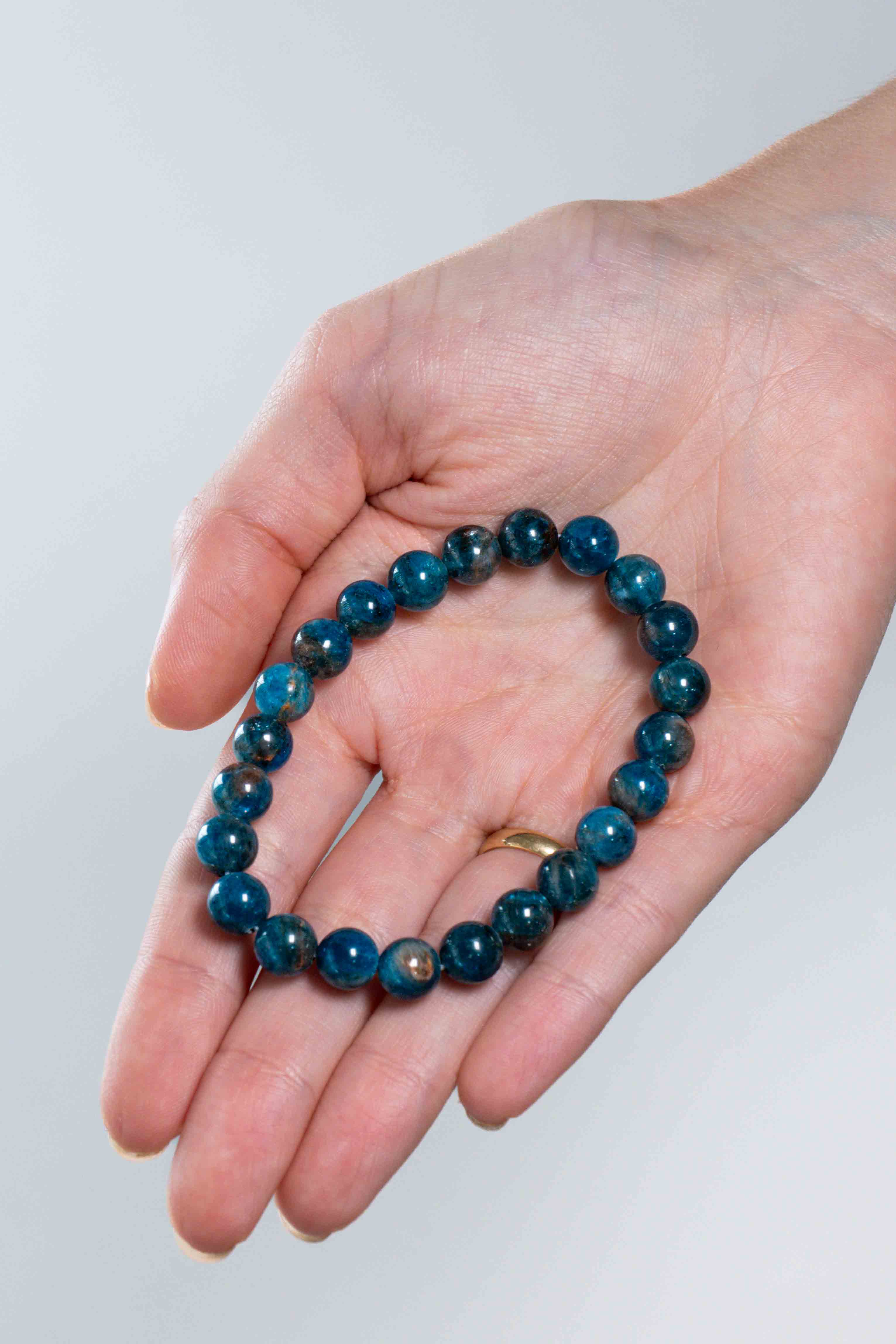 Pulsera Apatito Azul 8mm