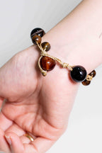 Pulsera Boliche - Ágata y Ojo de Tigre