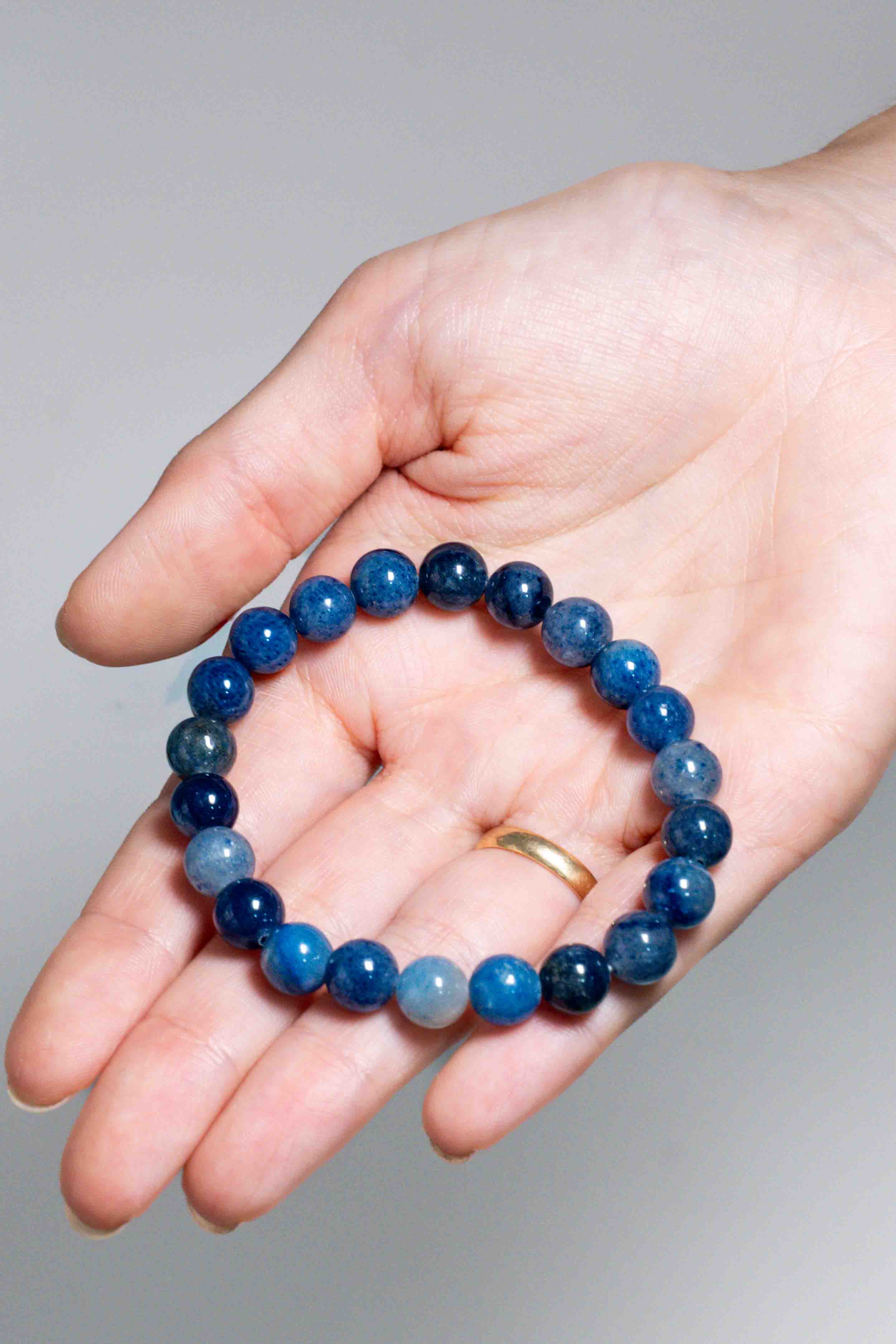 Pulsera de Cuarzo Azul 8mm