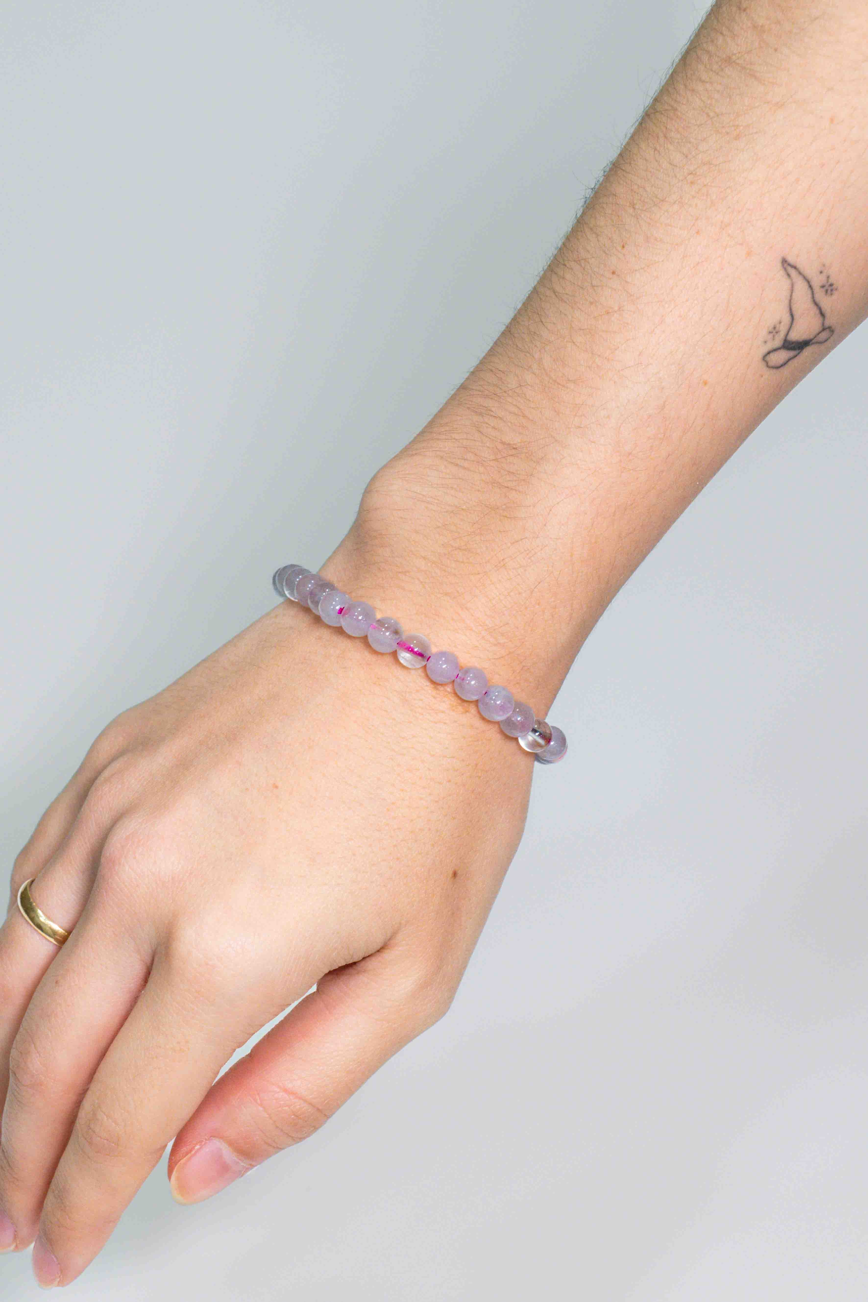 Pulsera Cuarzo Rosa 6mm