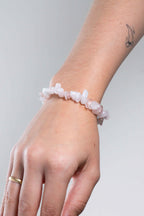 Pulsera Cuarzo Rosa Chips