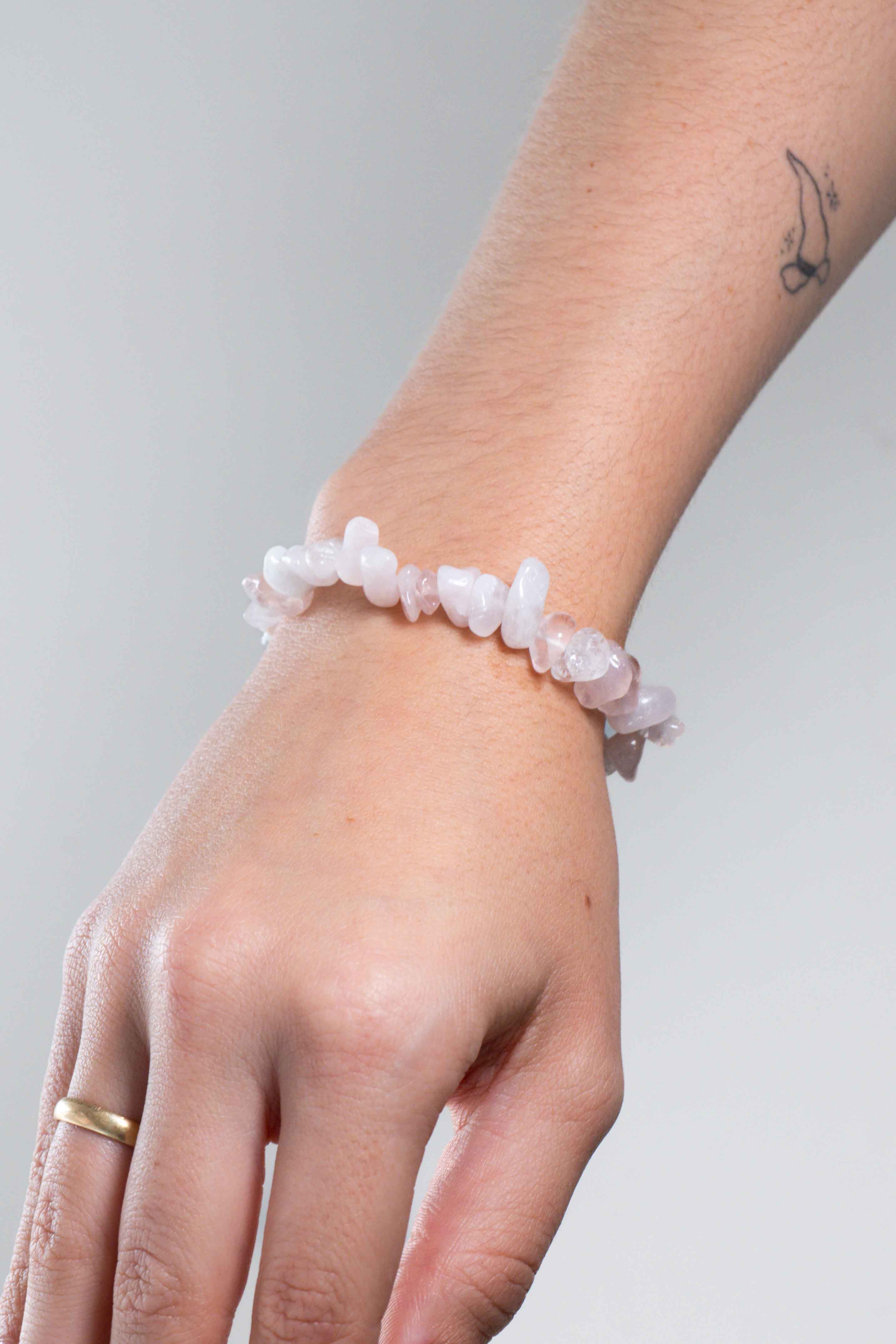 Pulsera Cuarzo Rosa Chips