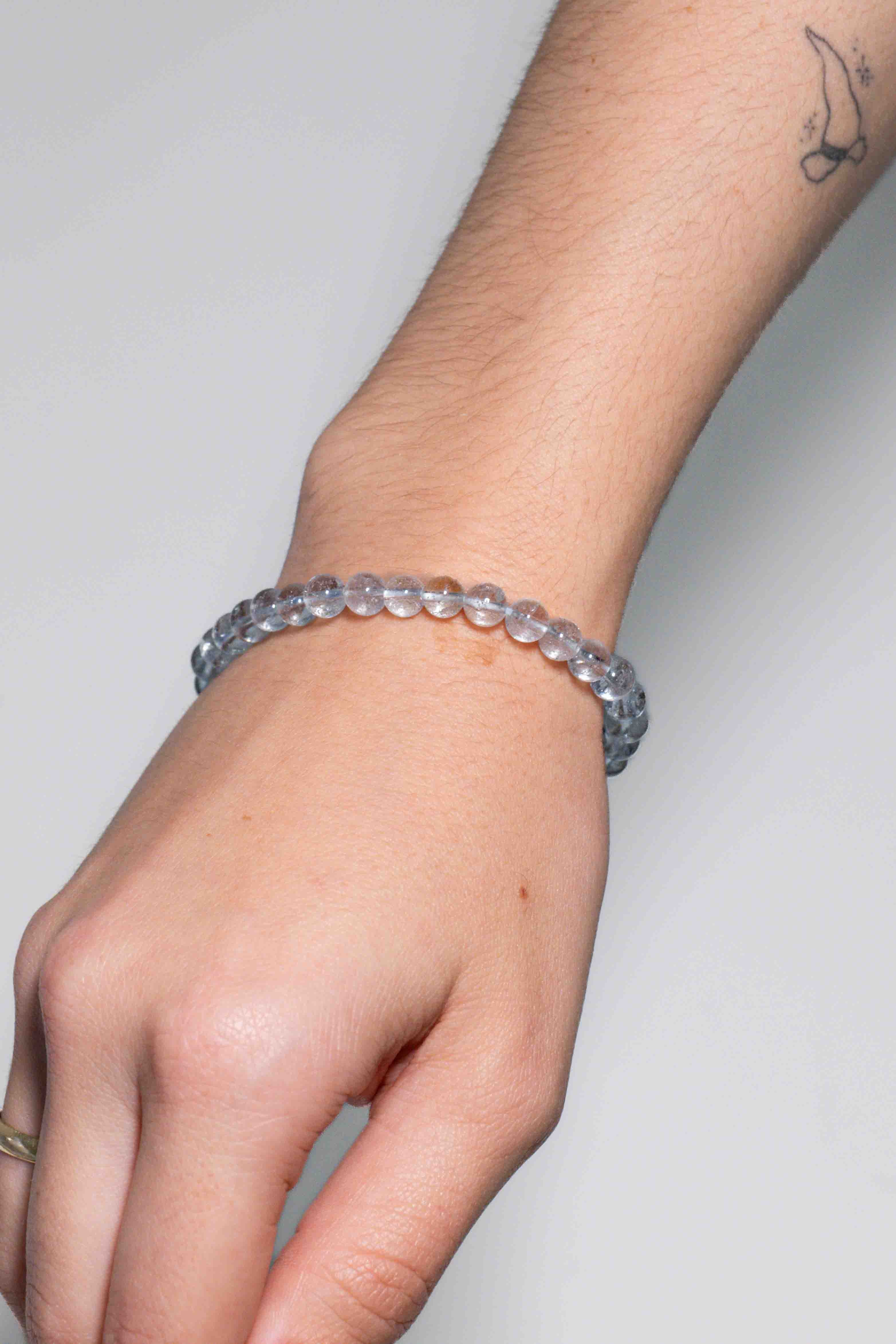 Pulsera Cuarzo Transparente 6mm