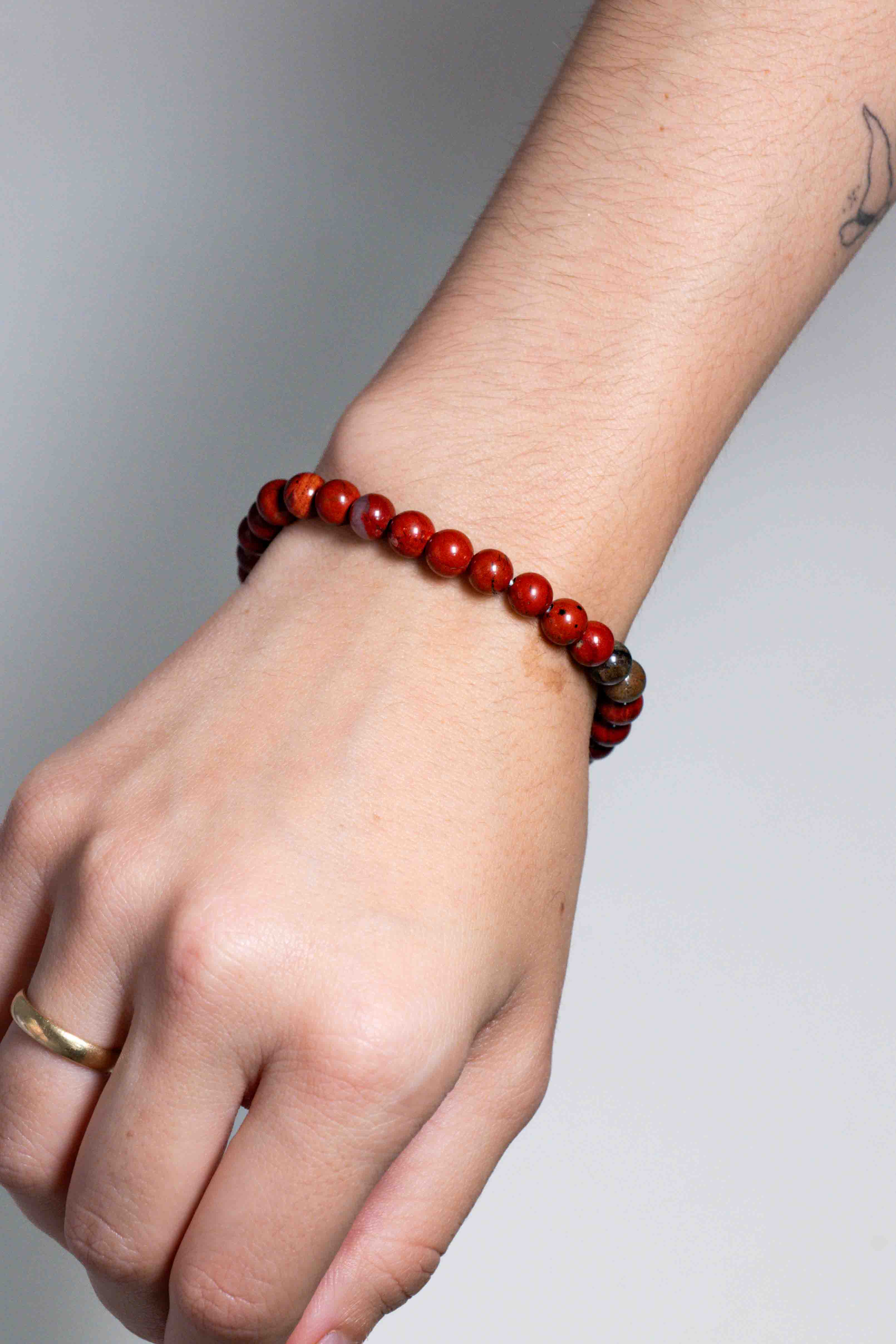 Pulsera Jaspe Rojo 6mm