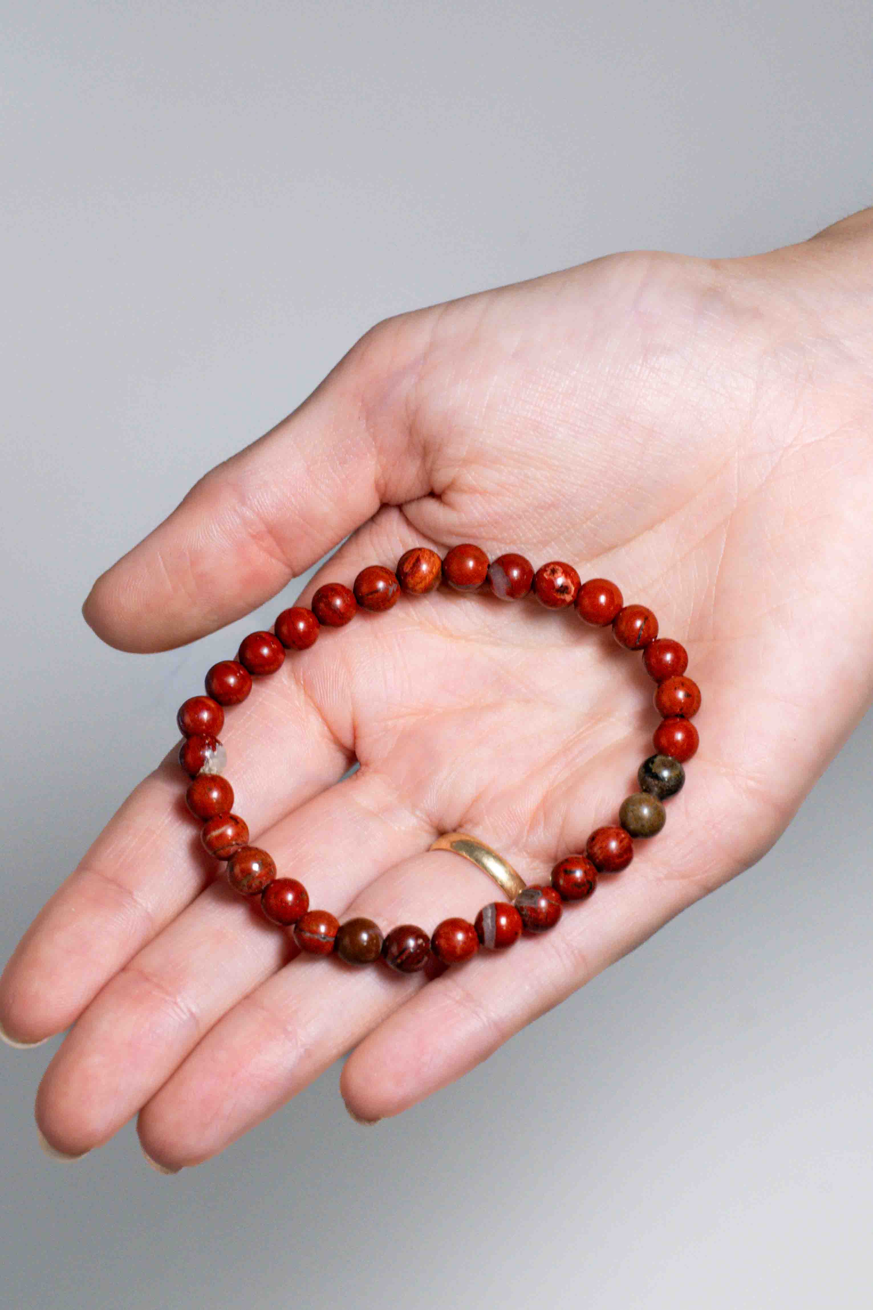 Pulsera Jaspe Rojo 6mm