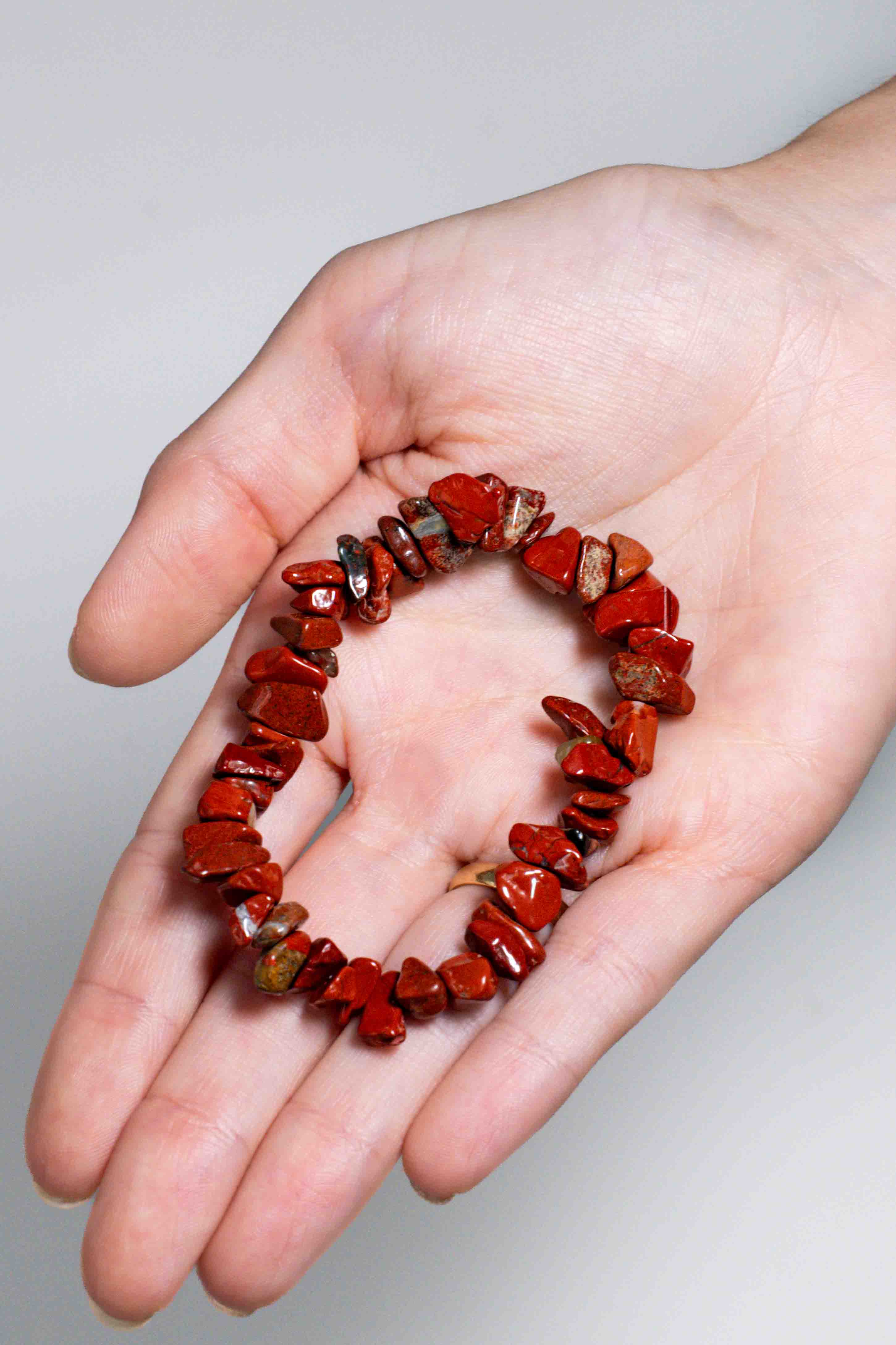 Pulsera Jaspe Rojo Chips