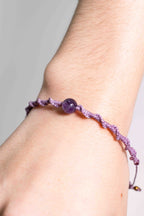 Pulsera de Macramé con Amatista (lila)