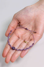 Pulsera de Macramé con Amatista (lila)