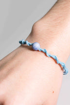 Pulsera de Macramé con Cuarzo Azul (azul)