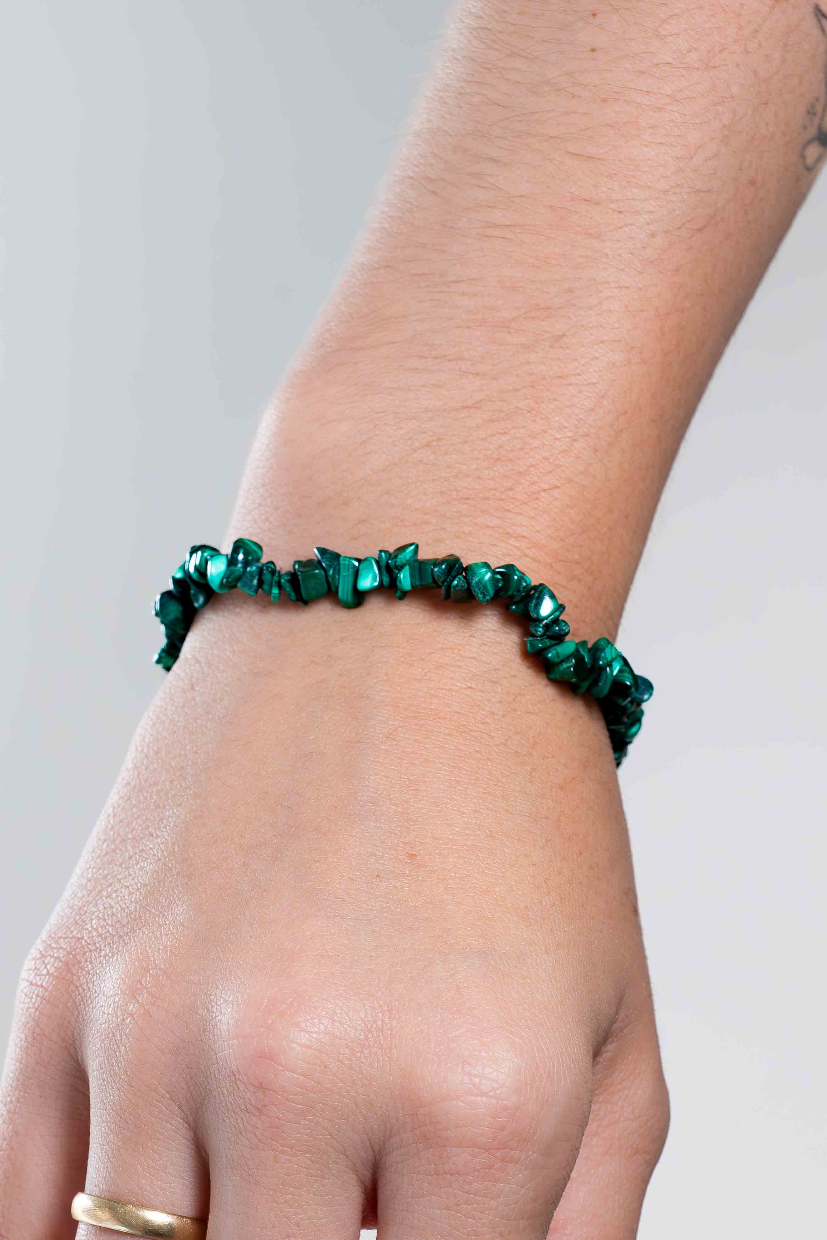 Pulsera Malaquita Chips