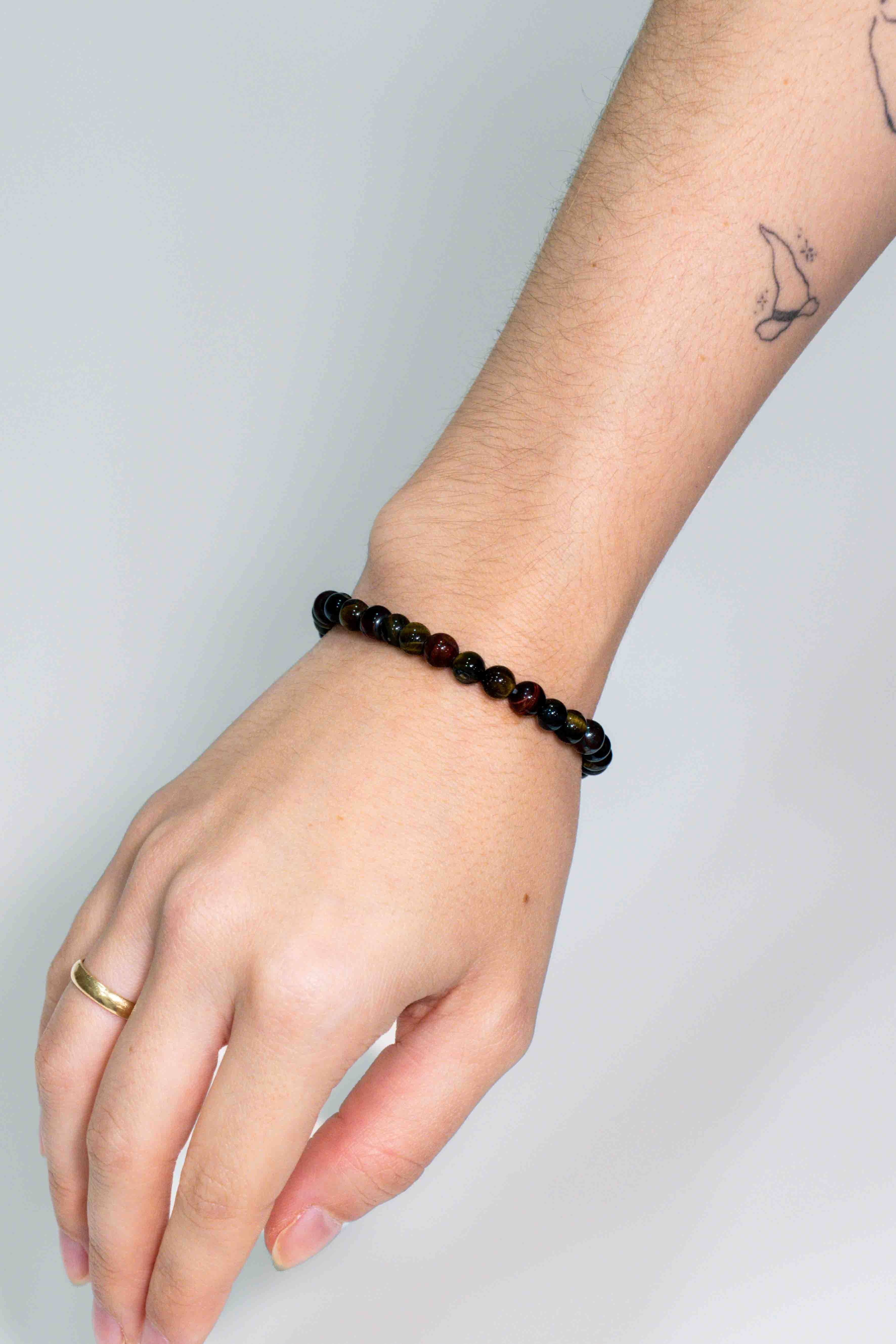 Pulsera Ojo Mix 6mm - Tigre, Buey y Halcón