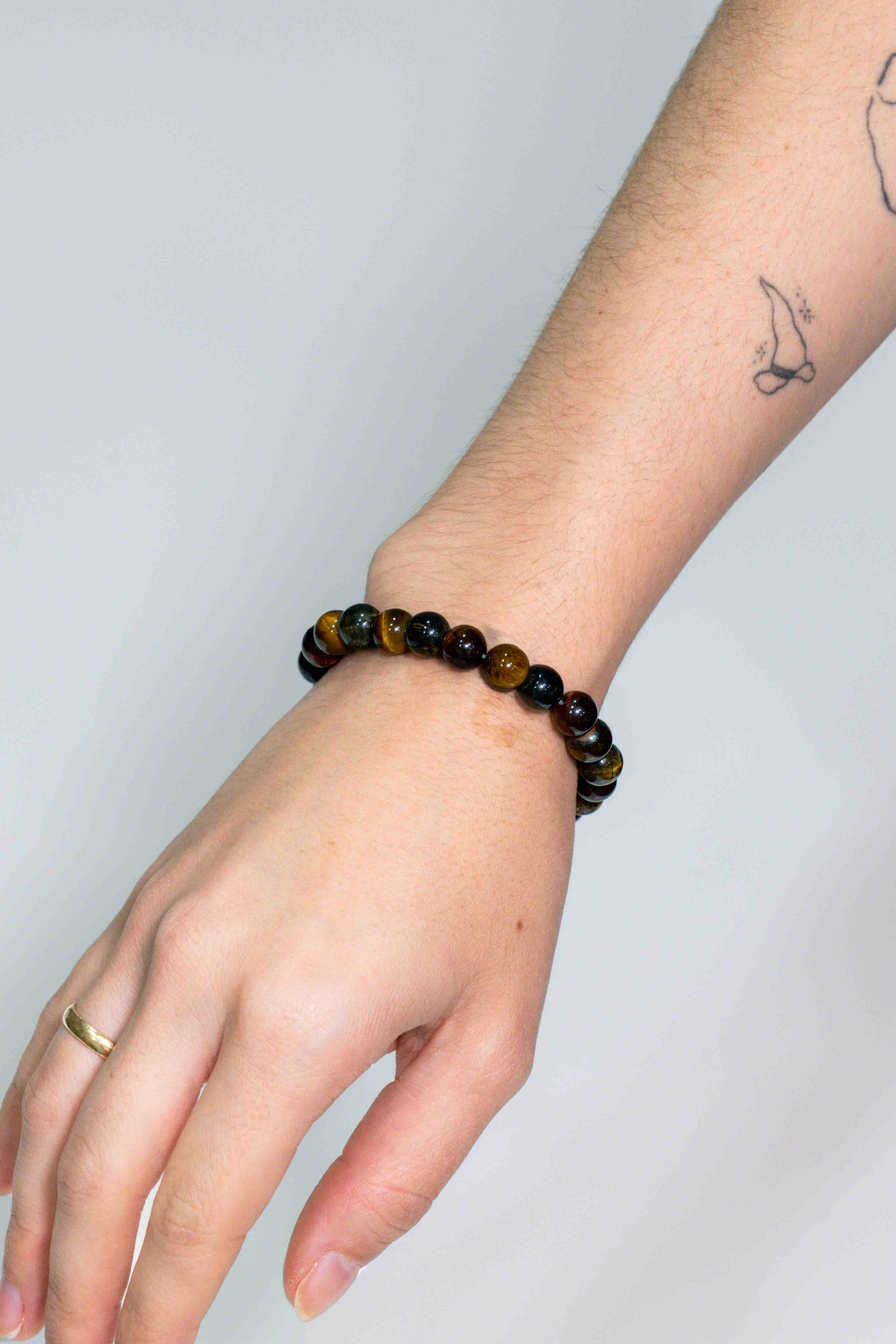 Pulsera Ojo Mix 8mm - Tigre, Buey y Halcón