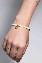 Pulsera Piedra Luna con charms Estrella, Luna y Sol