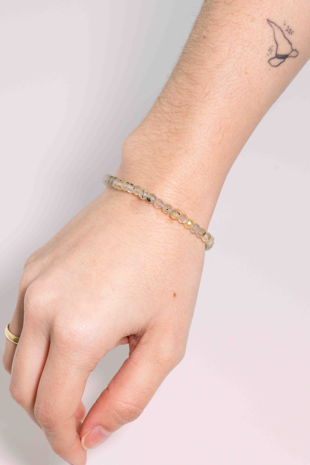 Pulsera Prehnita Facetada 4mm