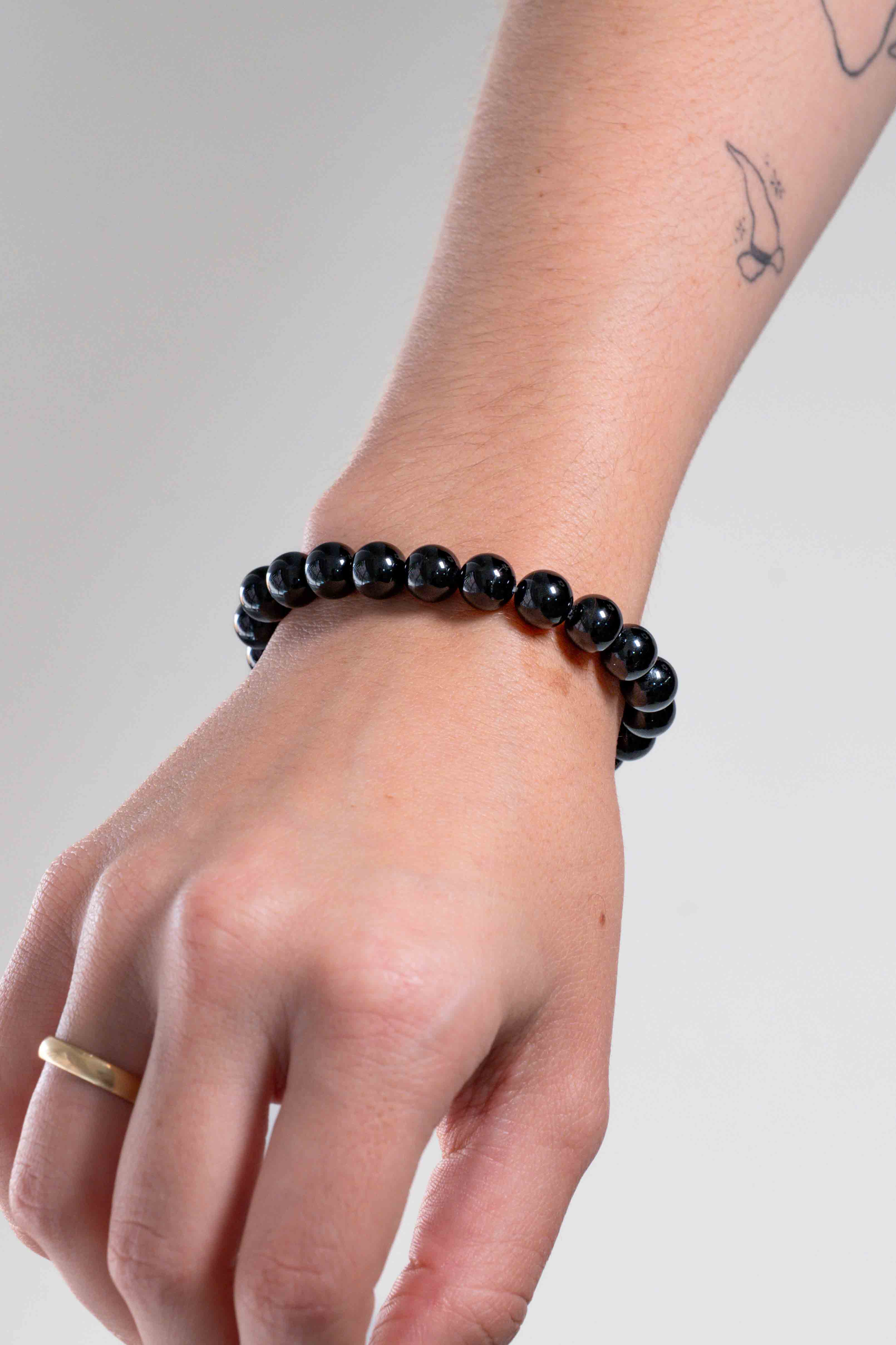 Pulsera de Turmalina Negra 8mm