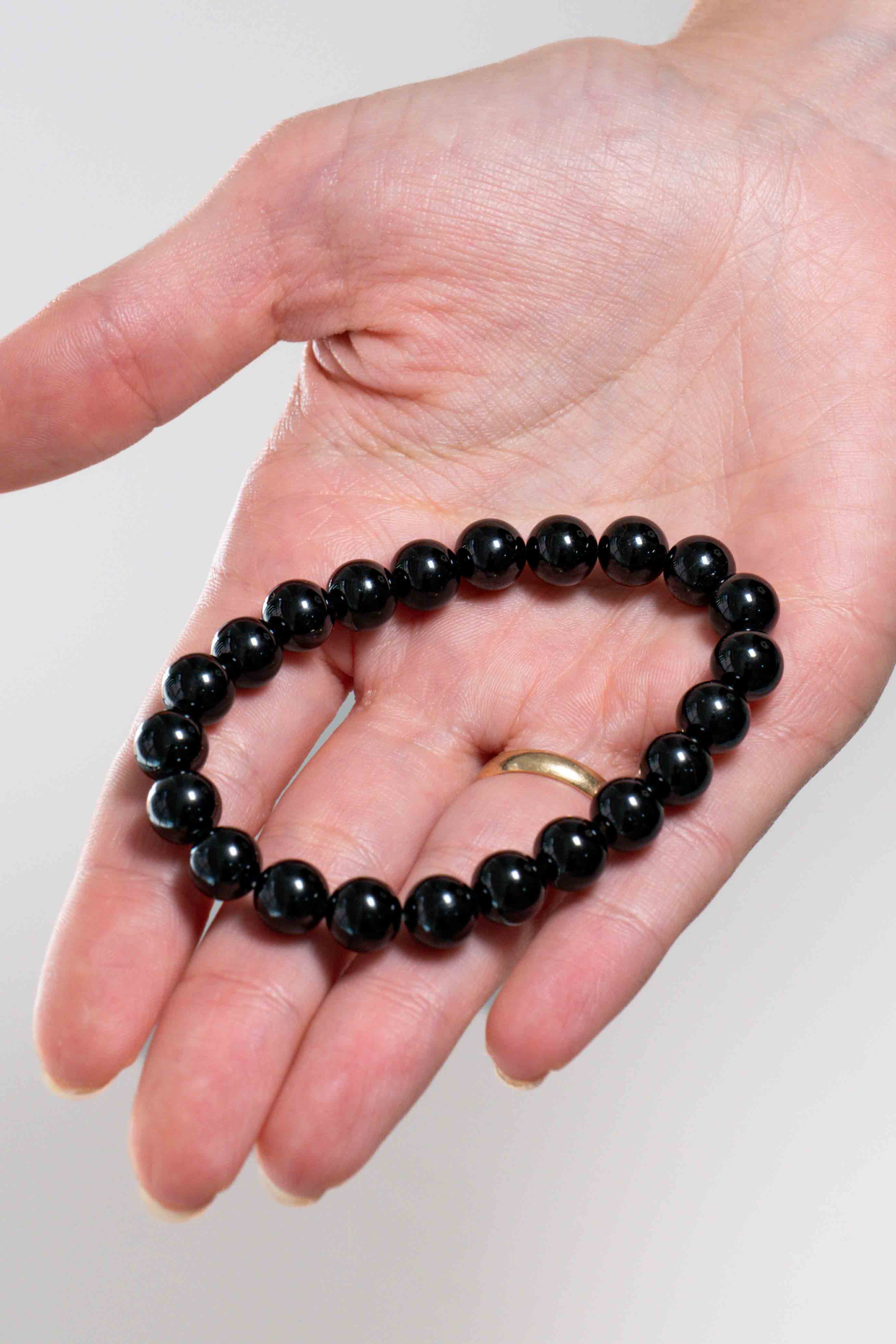 Pulsera de Turmalina Negra 8mm