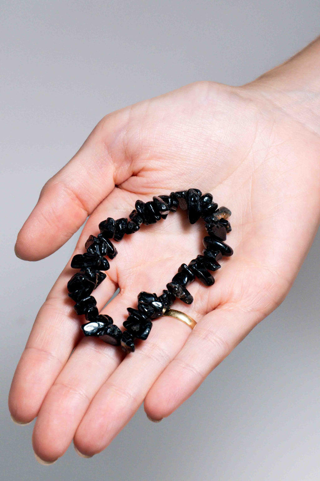Pulsera Turmalina Negra Chips