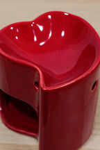 Quemador de wax melts y esencias - Corazón rojo