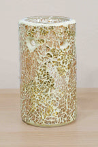 Quemador de wax melts y esencias - Cristal dorado