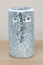 Quemador de wax melts y esencias - Cristal plateado