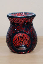 Quemador de wax melts y esencias - Cristal rojo