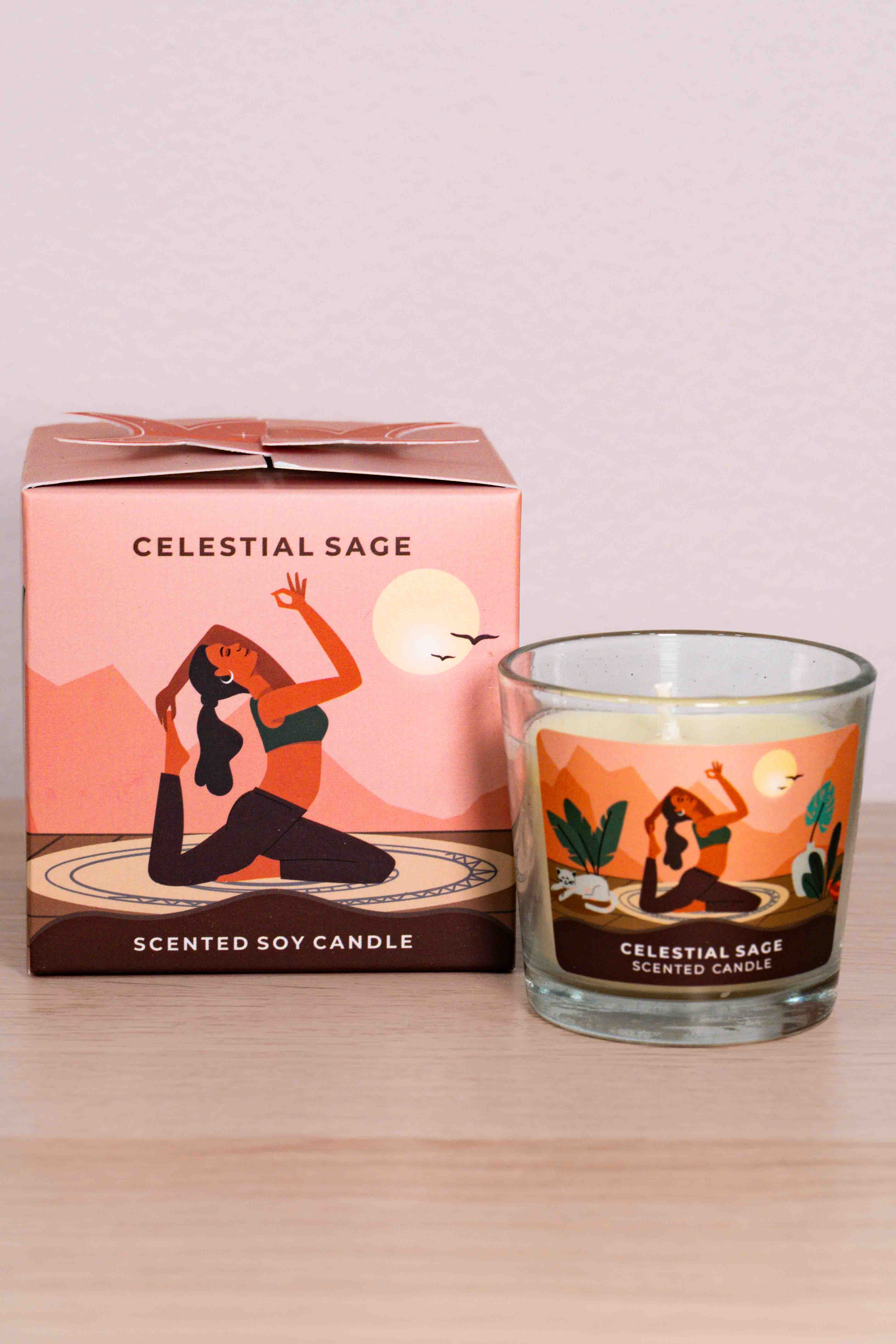 Vela Aromática Celestial Sage – Moonshine Yoga