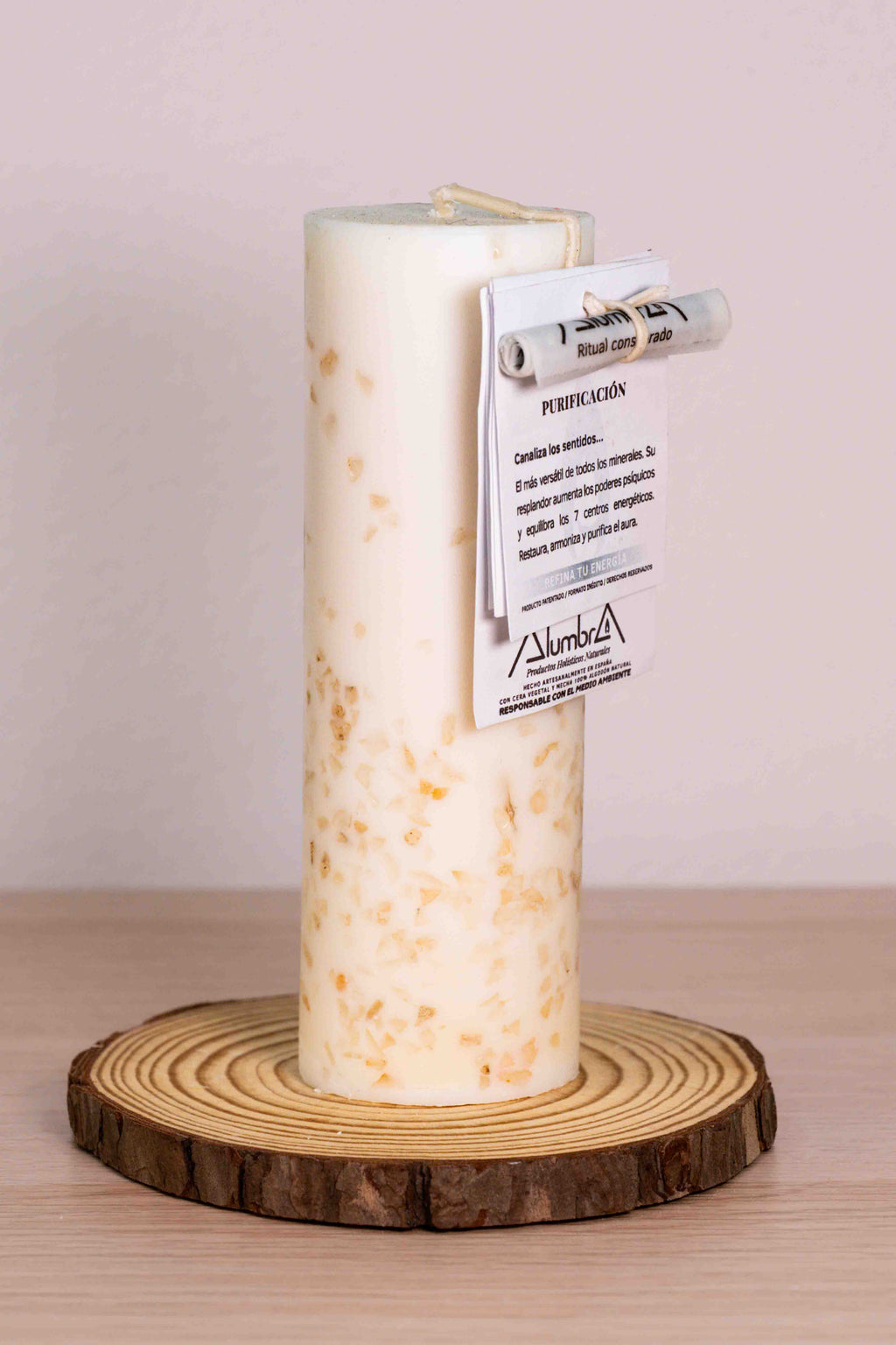 Vela Artesanal Cuarzo Blanco - Purificación