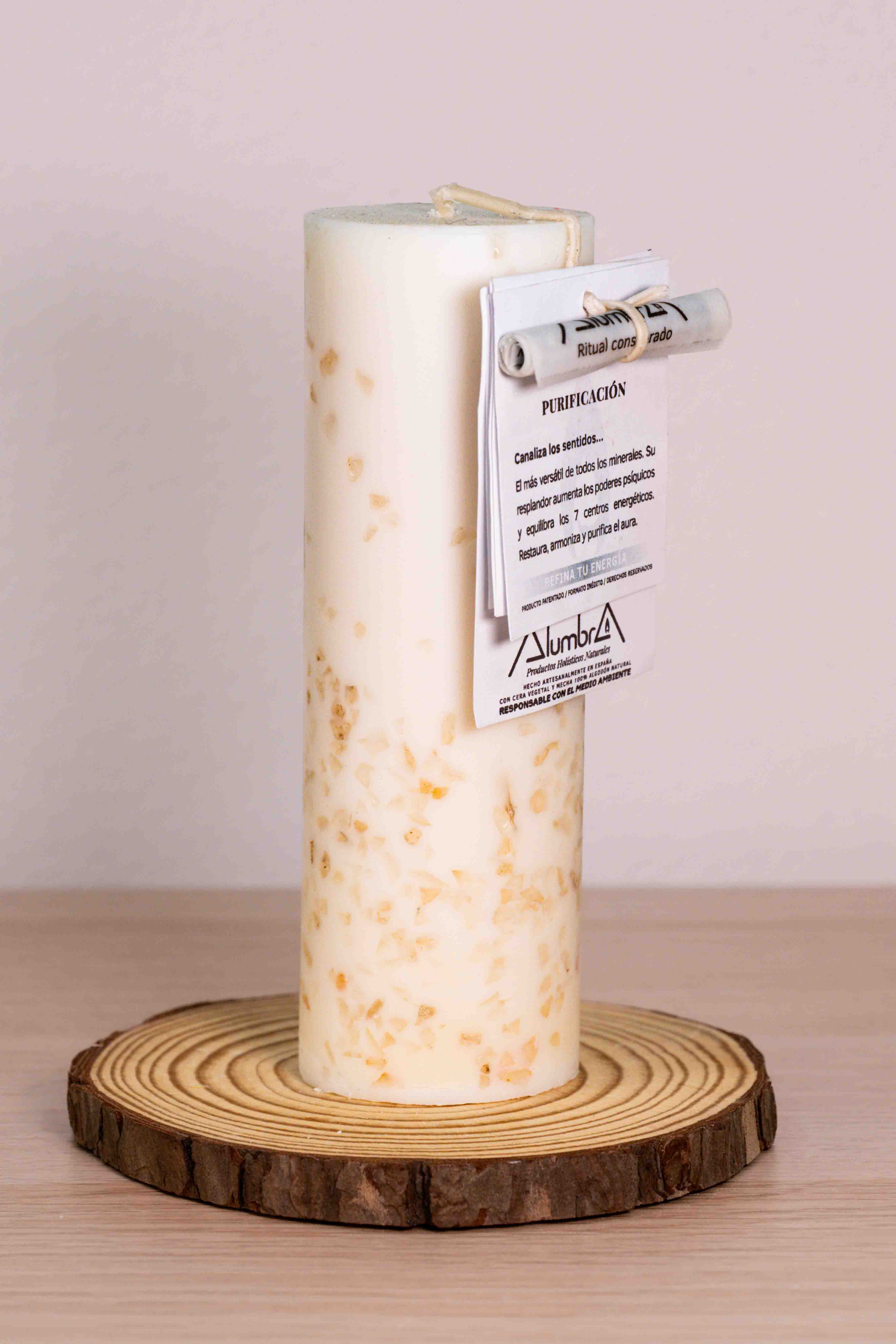 Vela Artesanal Cuarzo Blanco - Purificación
