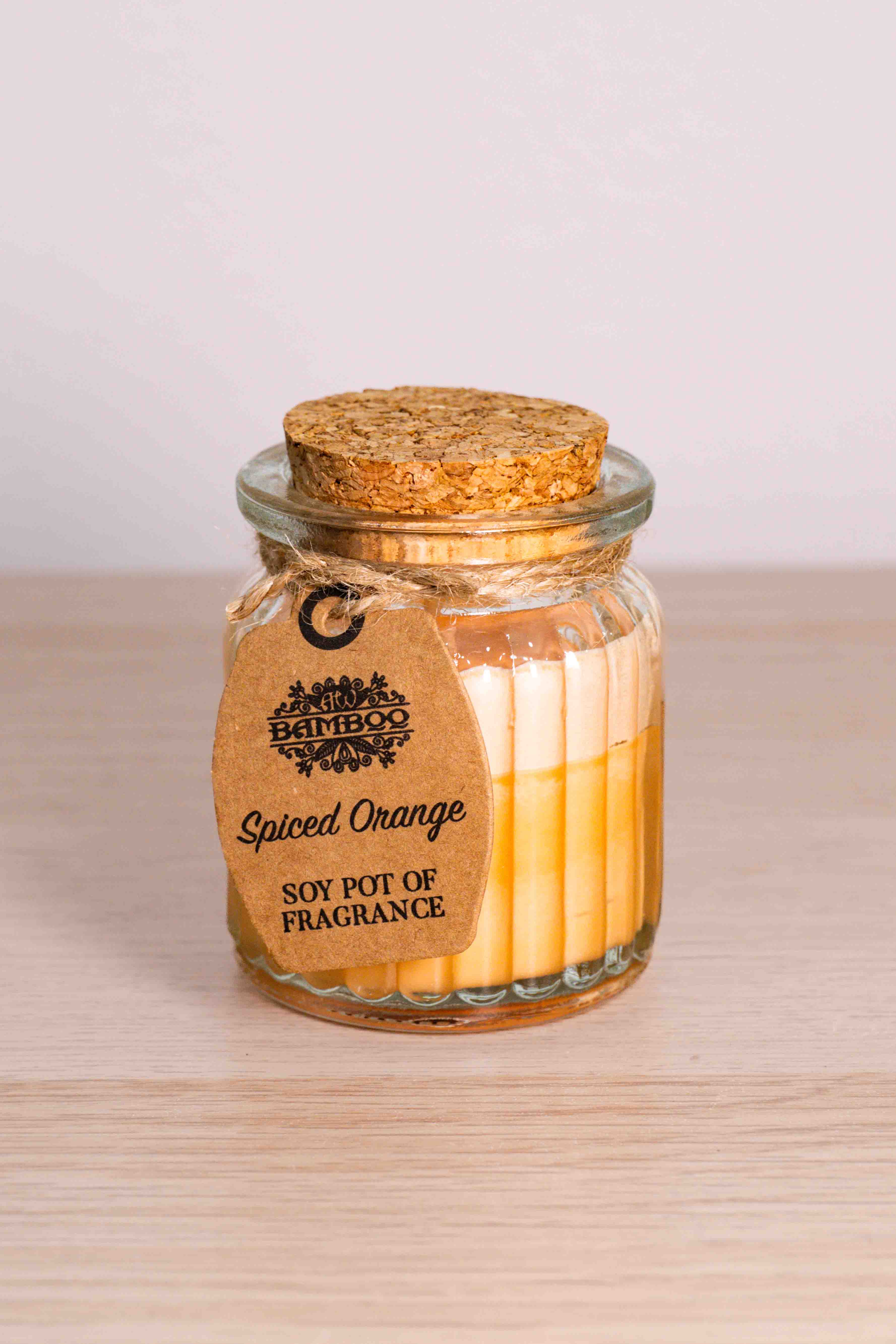 Vela de Soja Naranja Especiada – Bamboo